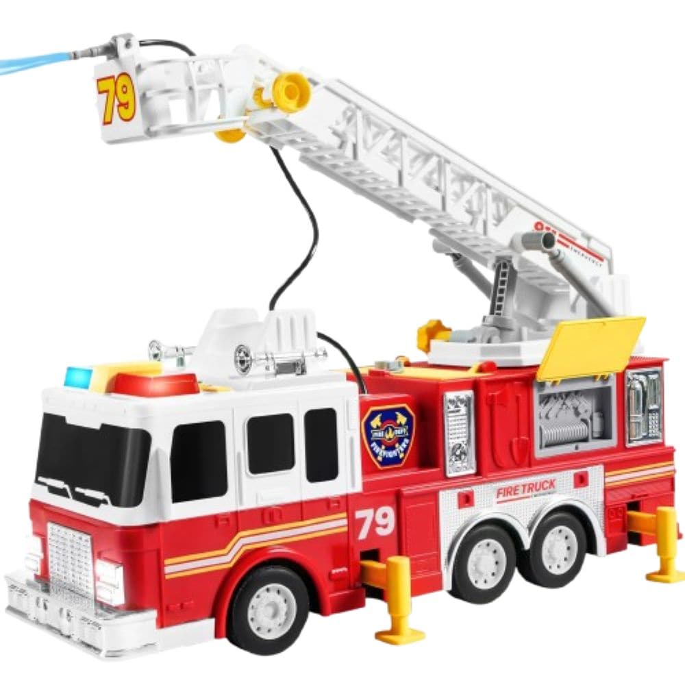 Joyfy 50048 Authentic Fire Truck Toy, Fire Engine Toy with Lights and Sounds, Fire Truck Accessories, Fire Truck Toys for Boys and Girls, Fire Truck Toys for Toddlers