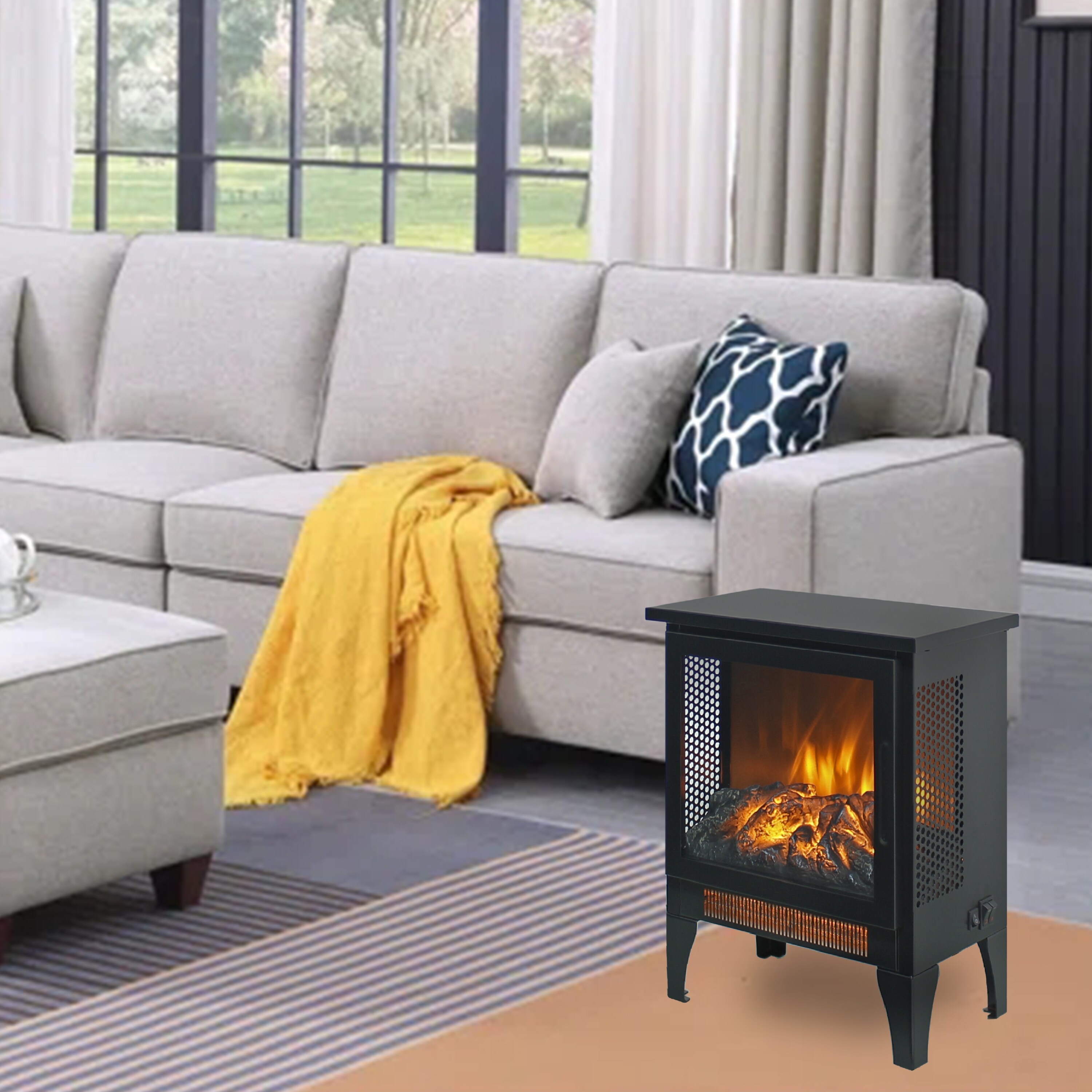 Clihome CL-FP10056BK Electric-Fireplaces - View #7