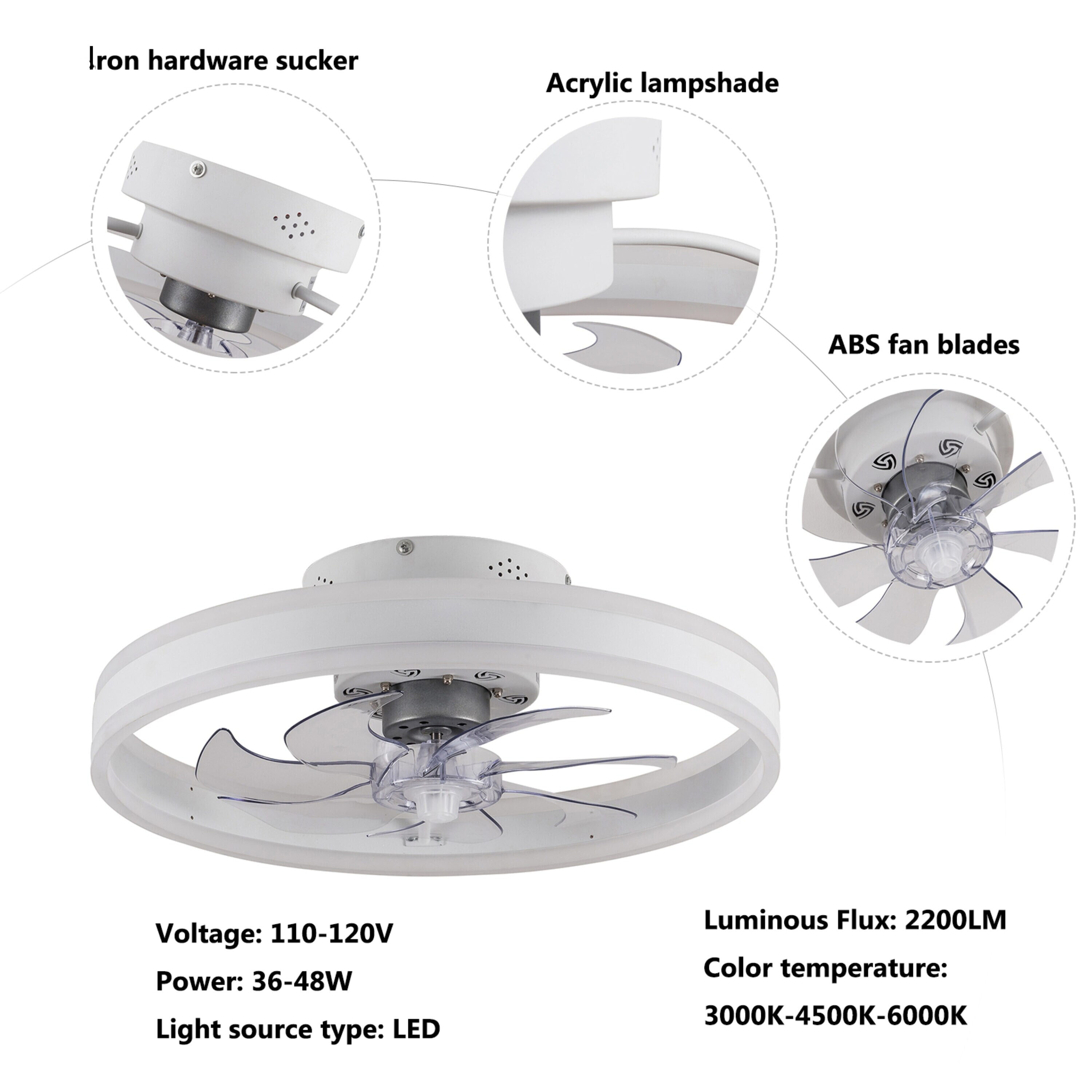 Oukaning HG-HCXLST-5463-US Ceiling-Fans - View #6