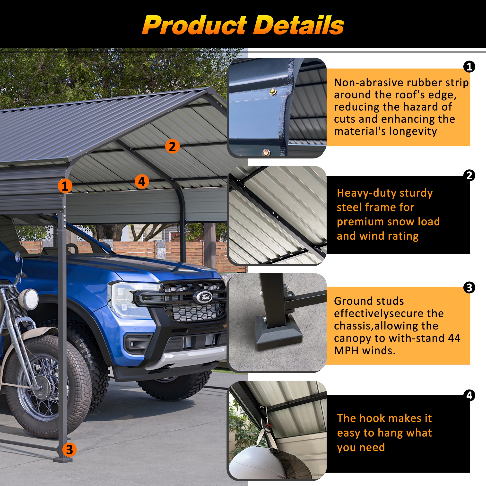 Xspracer ML-CH054WS Carport-Covers - View #3