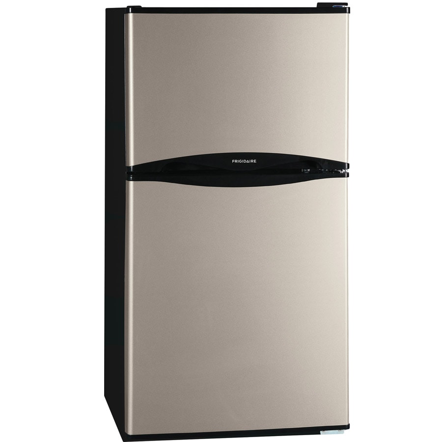 Goplus 3-cu ft Standard-depth Freestanding Mini Fridge Freezer Compartment  (Silver)