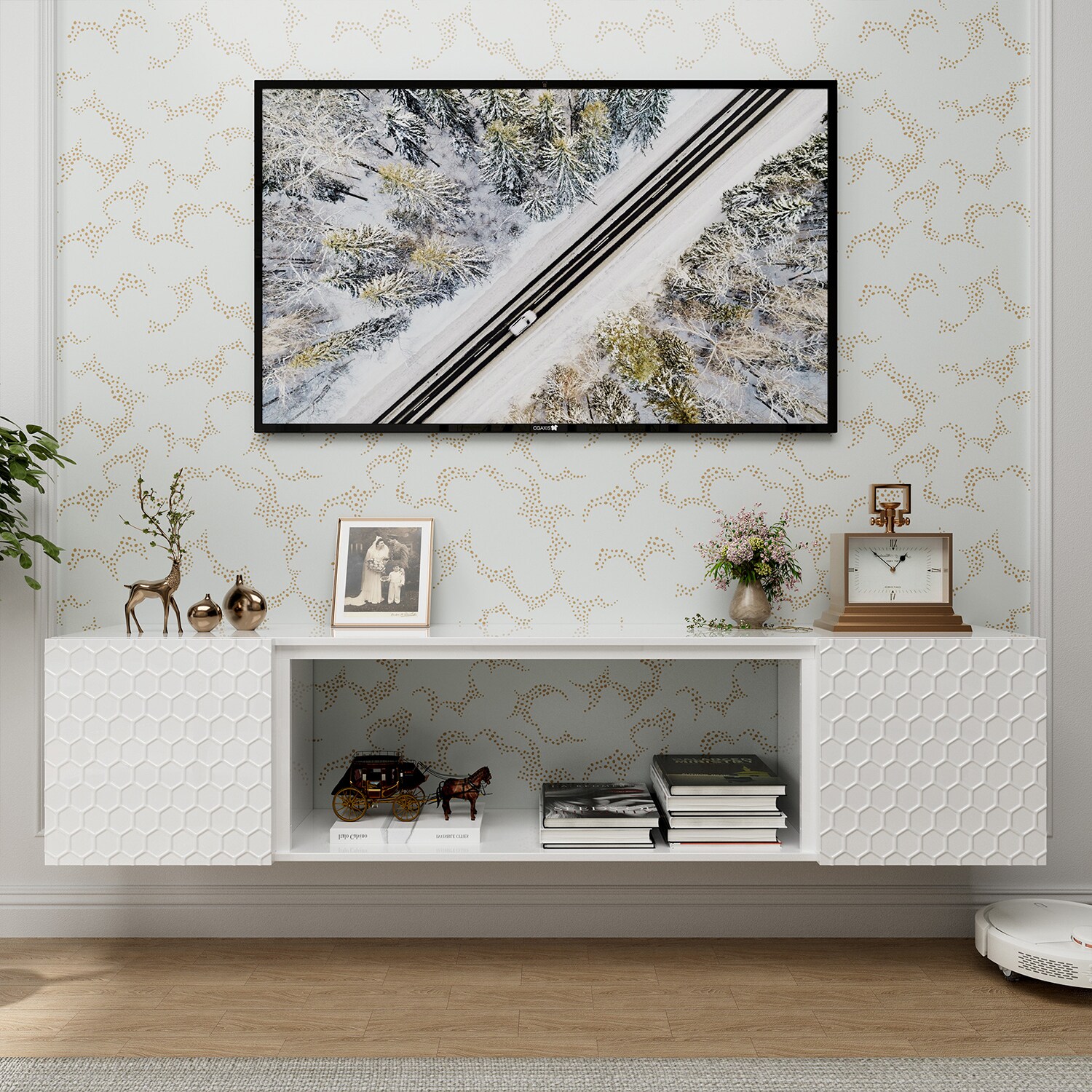 GZMR GZFTXF01-WH Tv-Stands - View #5
