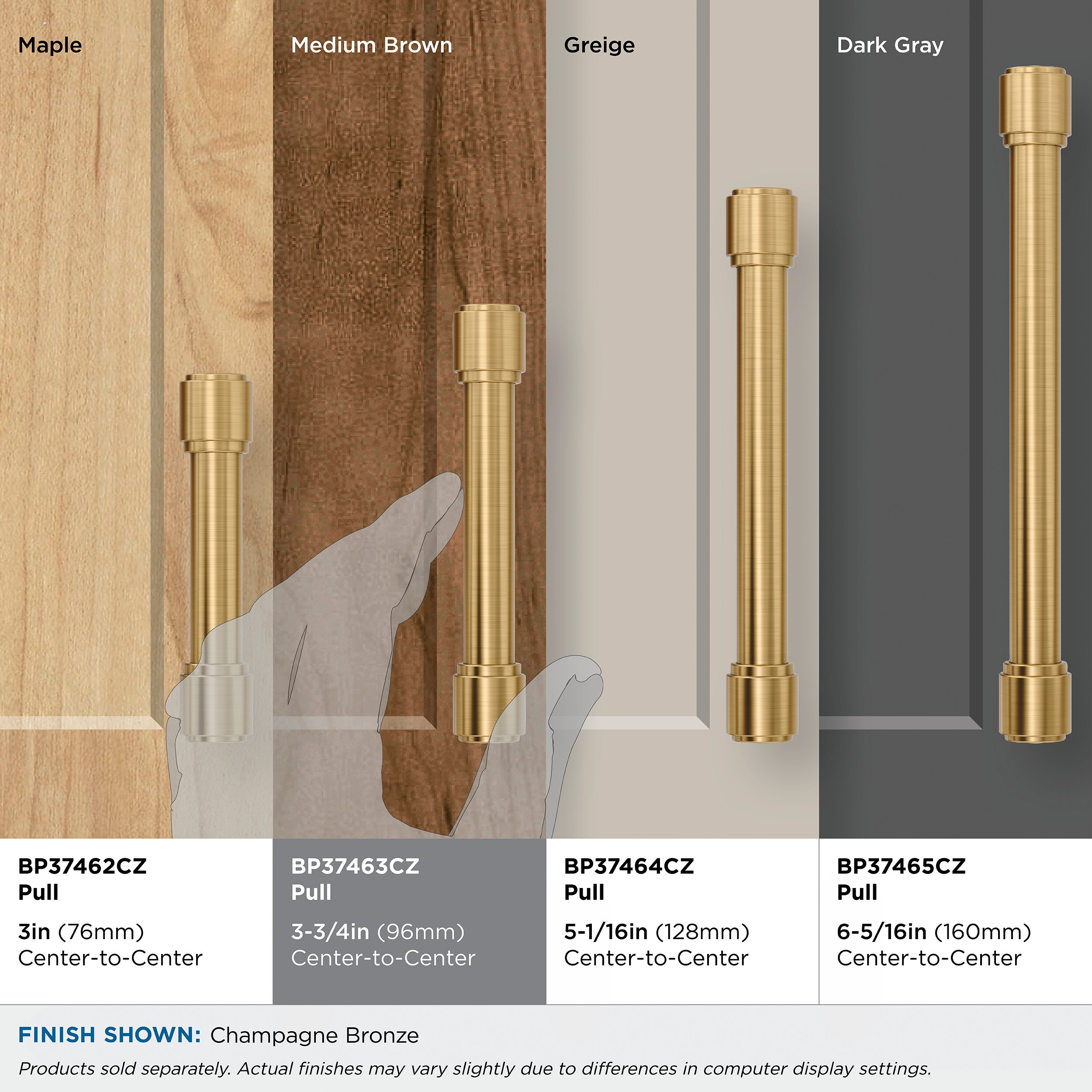 Amerock BP37463CZ Cabinet-Pulls - View #8