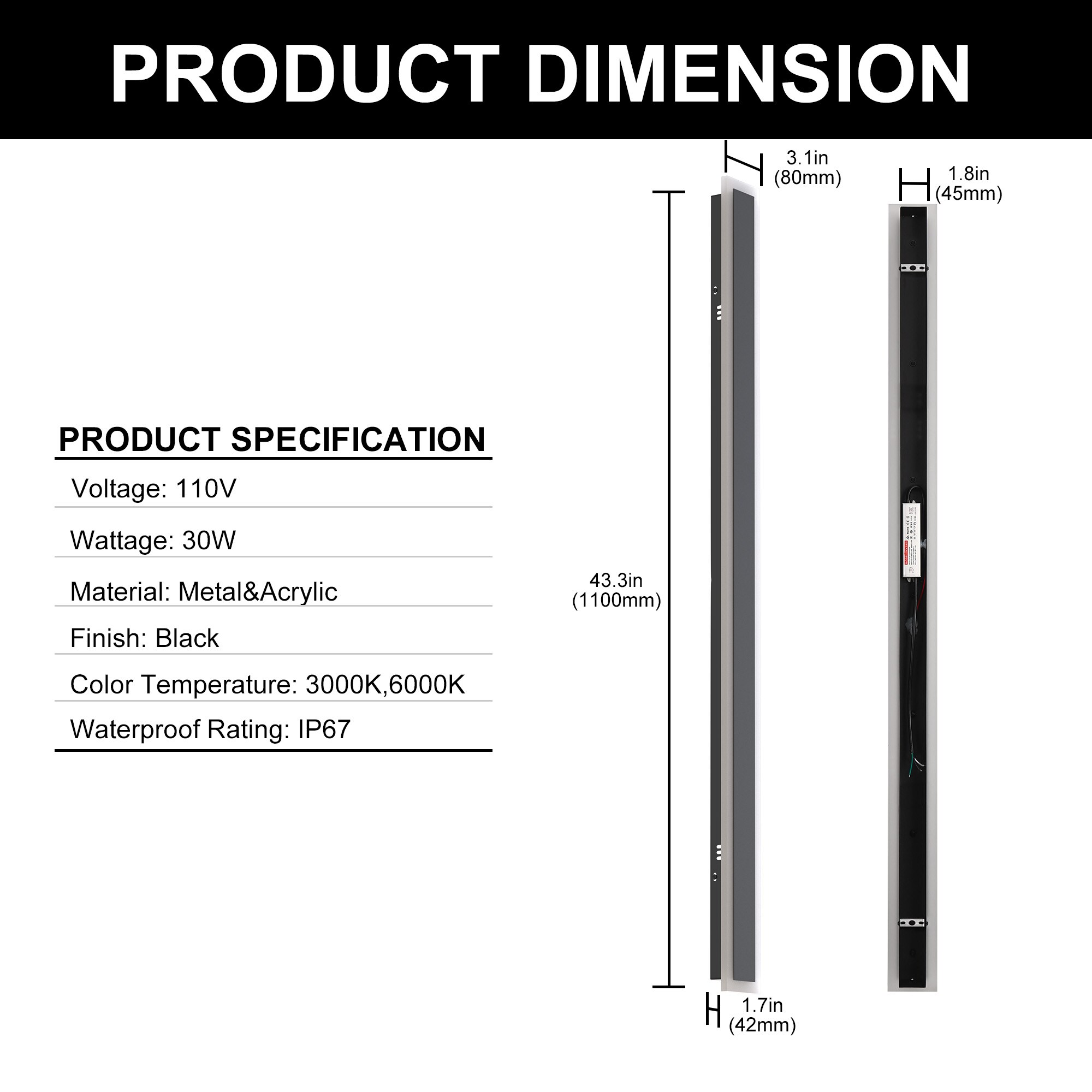 YANSUN LA-WB11602BL-1A Outdoor-Wall-Lighting - View #5