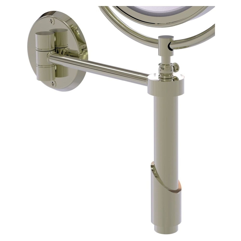 Allied Brass Tribecca 8-in x 15-in Matte Gray Double-Sided Magnifying Wall-Mounted Vanity Mirror