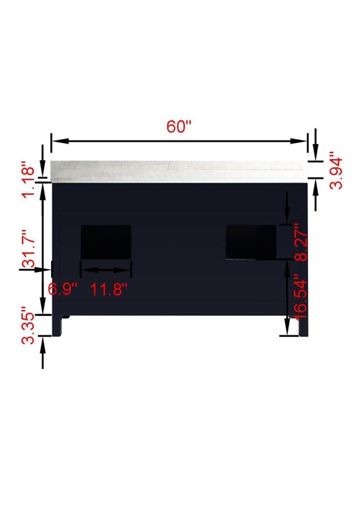 SUPREME WOOD 69060-CAB-DB-SQ Bath-Vanity-Combo - View #8