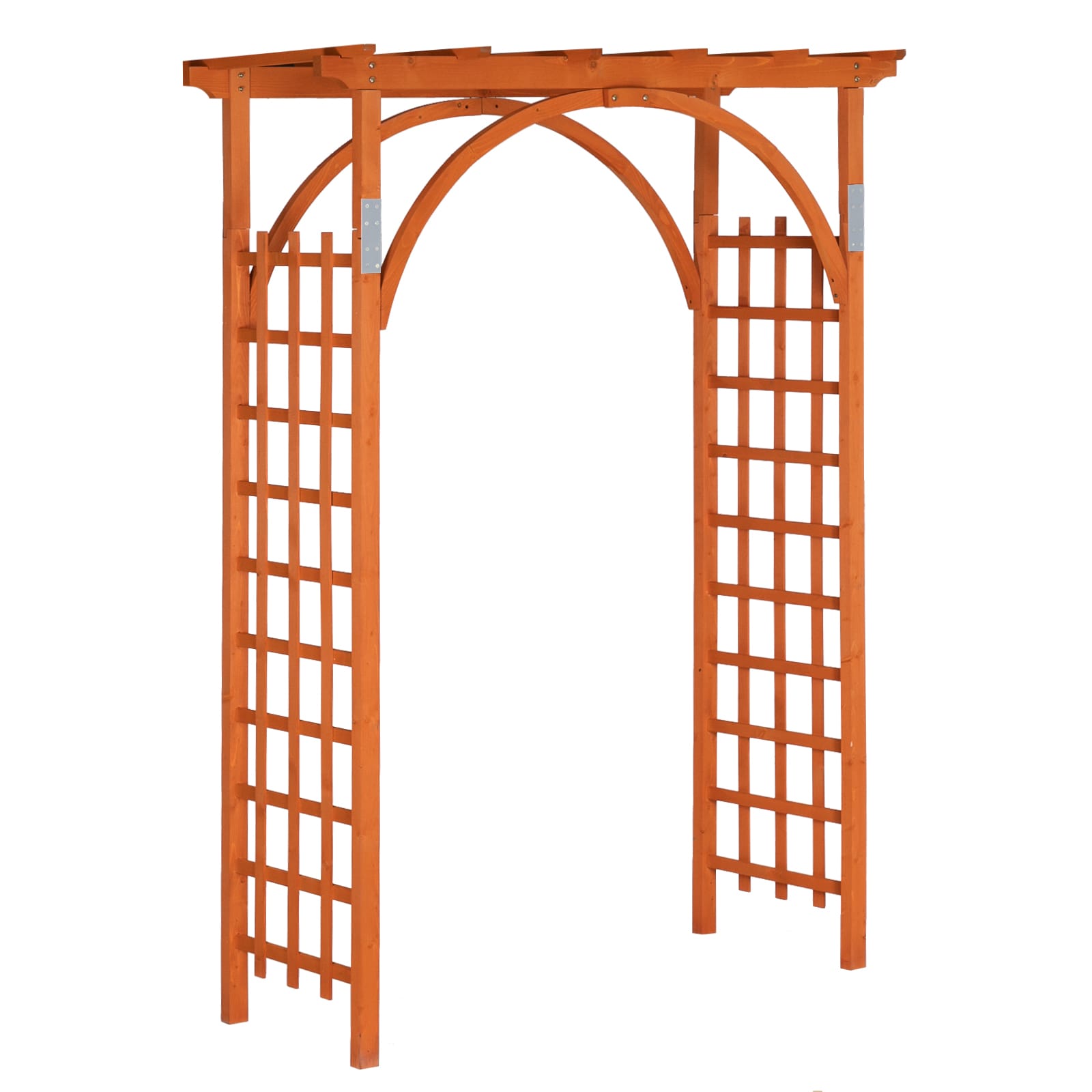 Winado LO1G26001473 Garden Arbor 5.25-ft W x 7-ft H Flat Teak wood Garden Arbor
