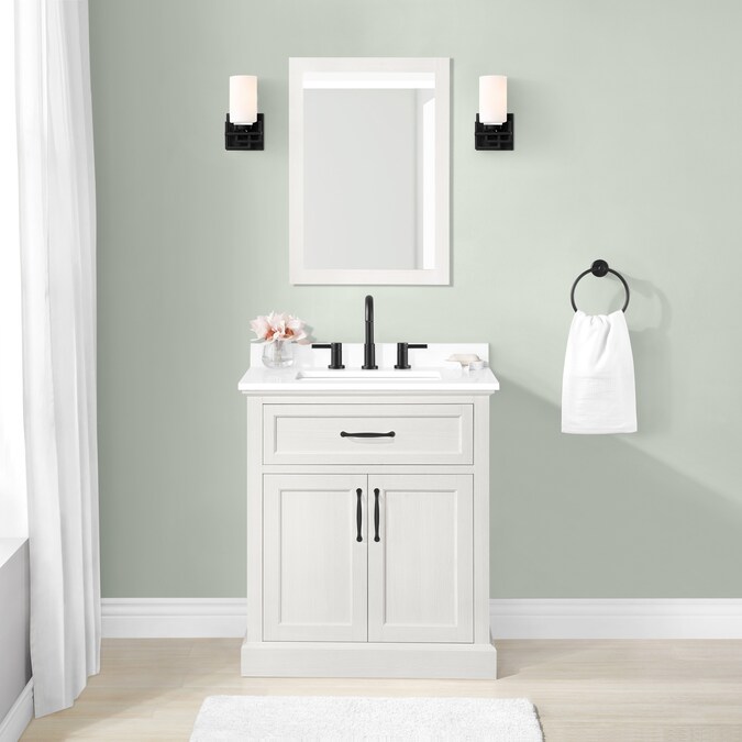 Style Selections Rowan 30 In Antique, Vintage Style Bathroom Vanity Units Suppliers