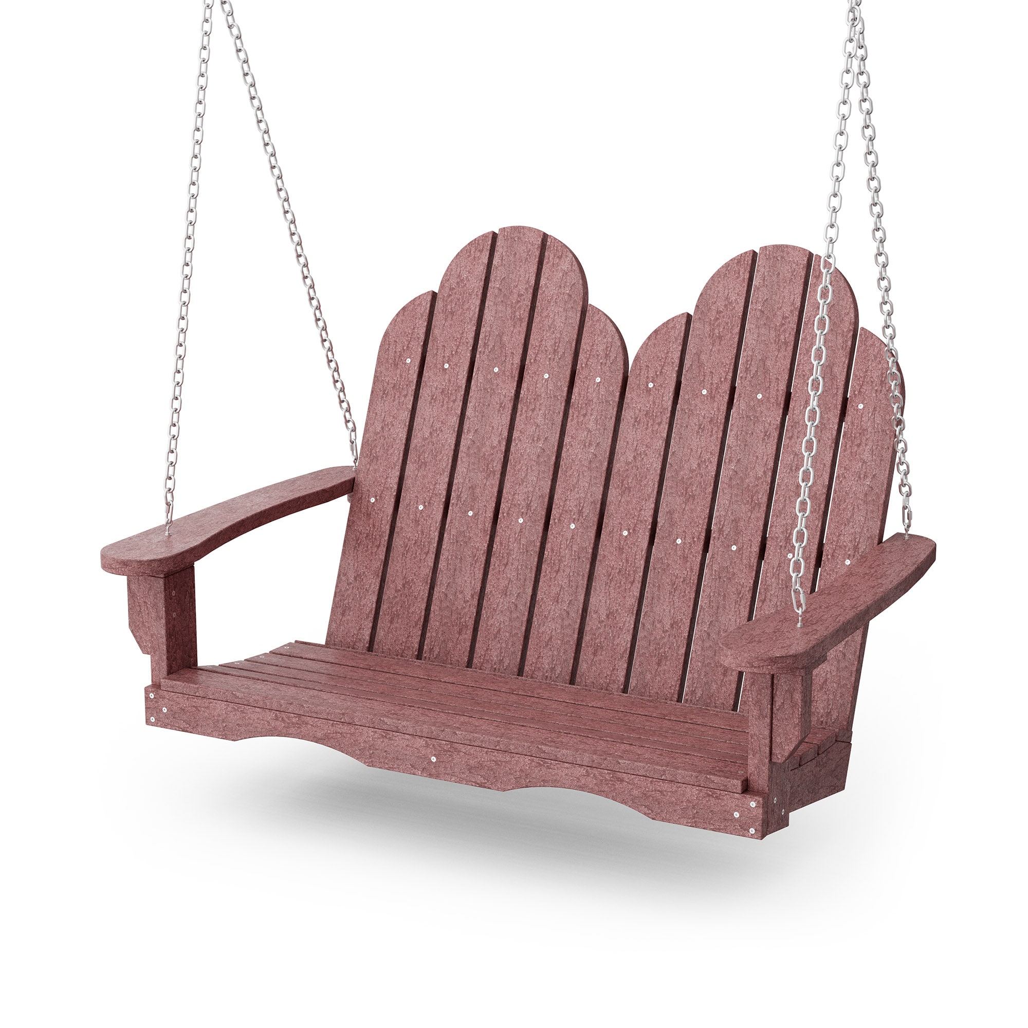 Wildridge LCC-204-CW Classic Adirondack 2 -person Cherrywood Plastic Outdoor Swing