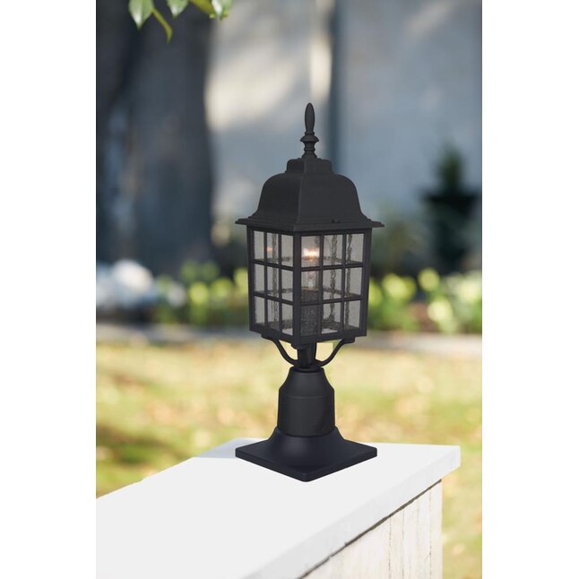 Craftmade Grid Cage 100-Watt 17.9-in Textured Matte Black Traditional Post Light Craftmade Grid Cage 100-Watt 17.9-in Textured Matte Black Traditional Post Light