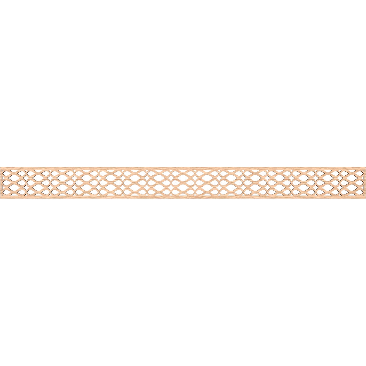 Ekena Millwork MLDB04X46SMRRO Somerset Fretwork Flat Trim 4-in x 3.87-ft Red Oak Brown Unfinished 2157015 Pierced Wall Panel Moulding