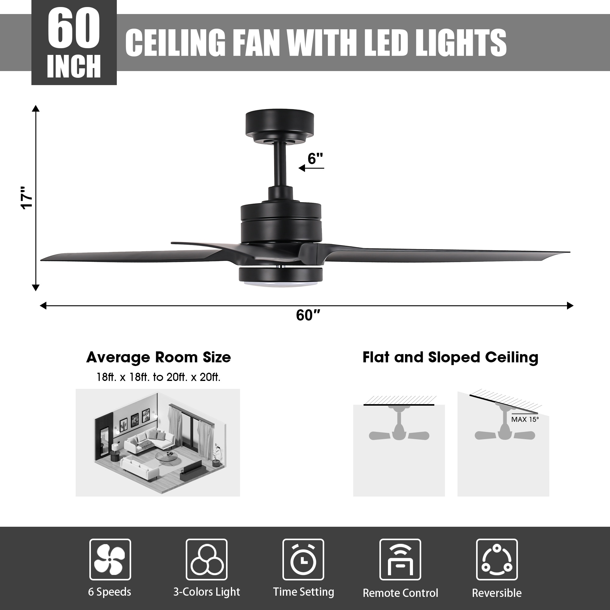 VACZON VZA01B111A Ceiling-Fans - View #4