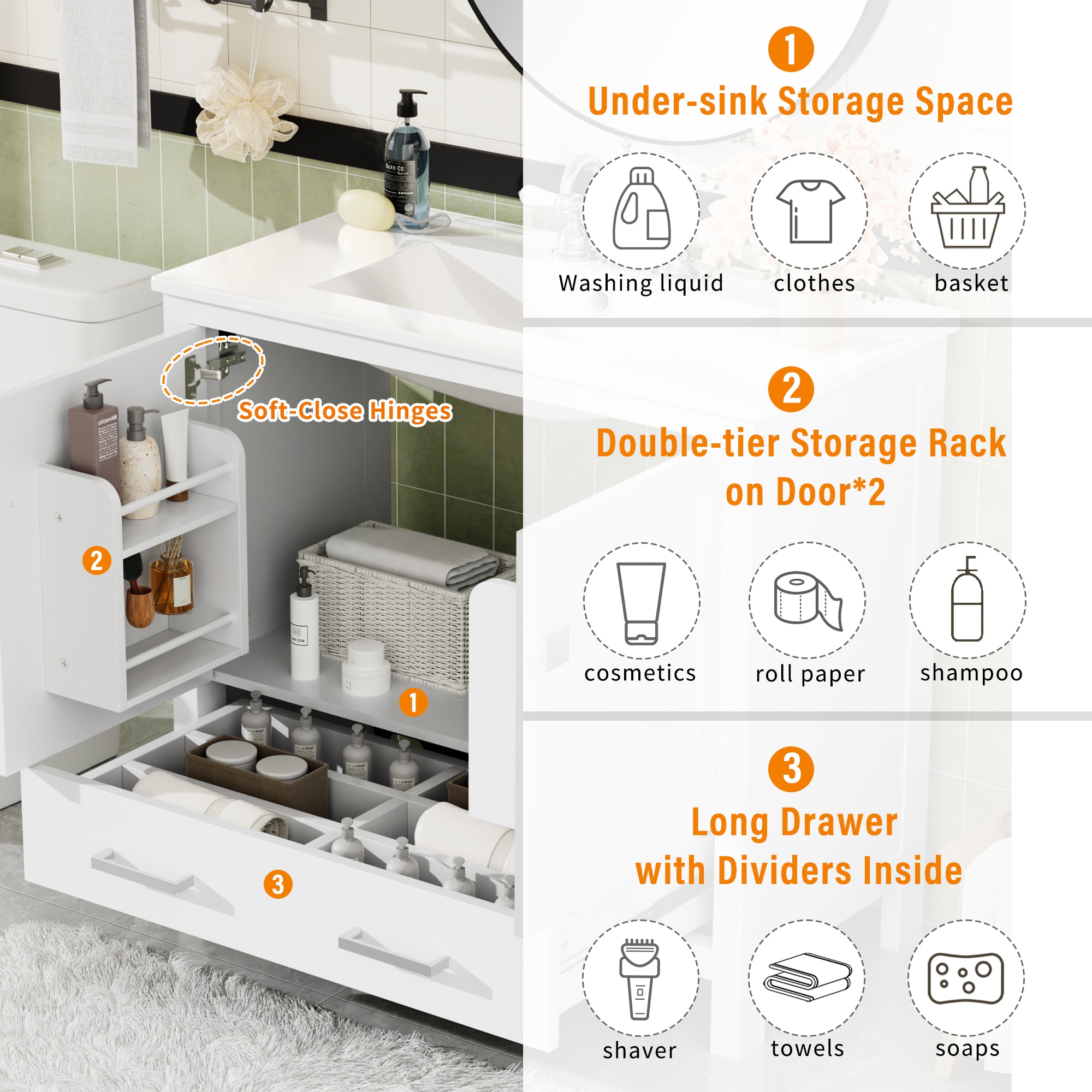 ModernLuxe L3P-N729P276609K Bath-Vanity-Combo - View #4