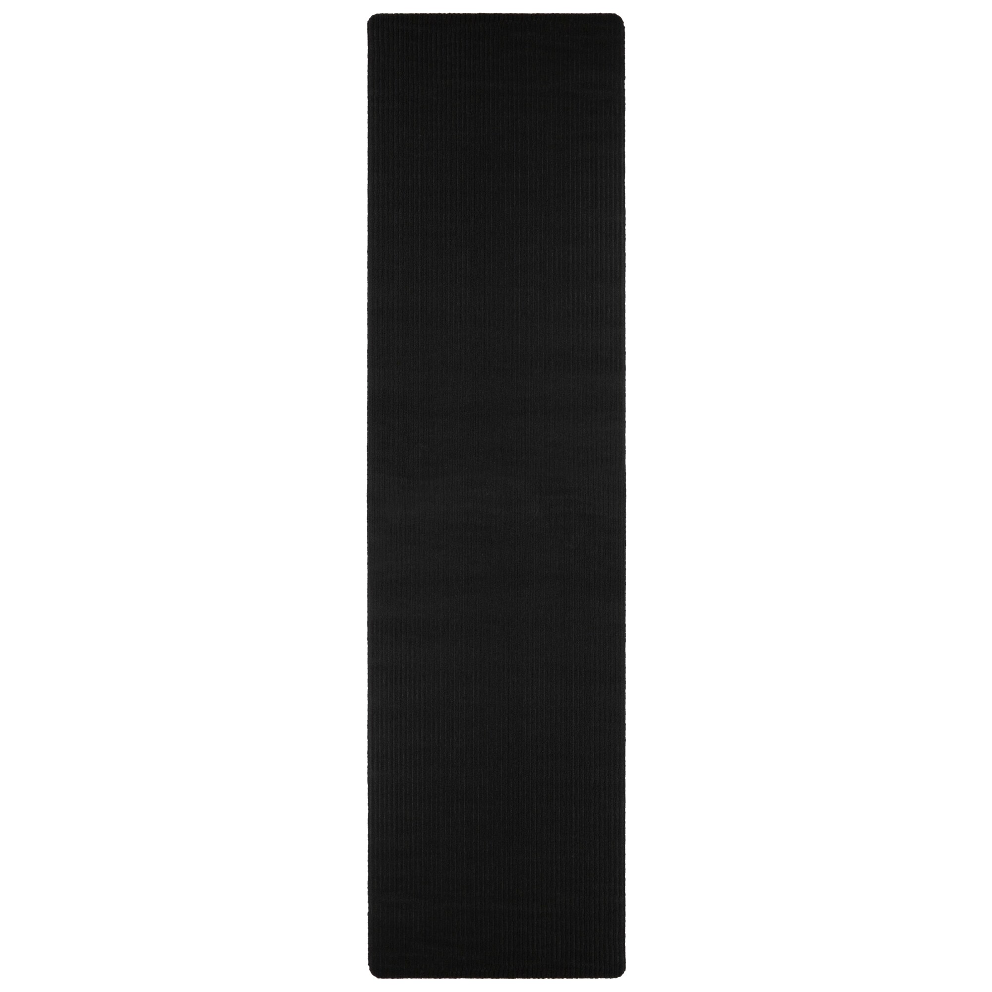 Ottomanson Lifesaver Indoor/Outdoor Utility Ribbed Doormat, Black, 2' x 3