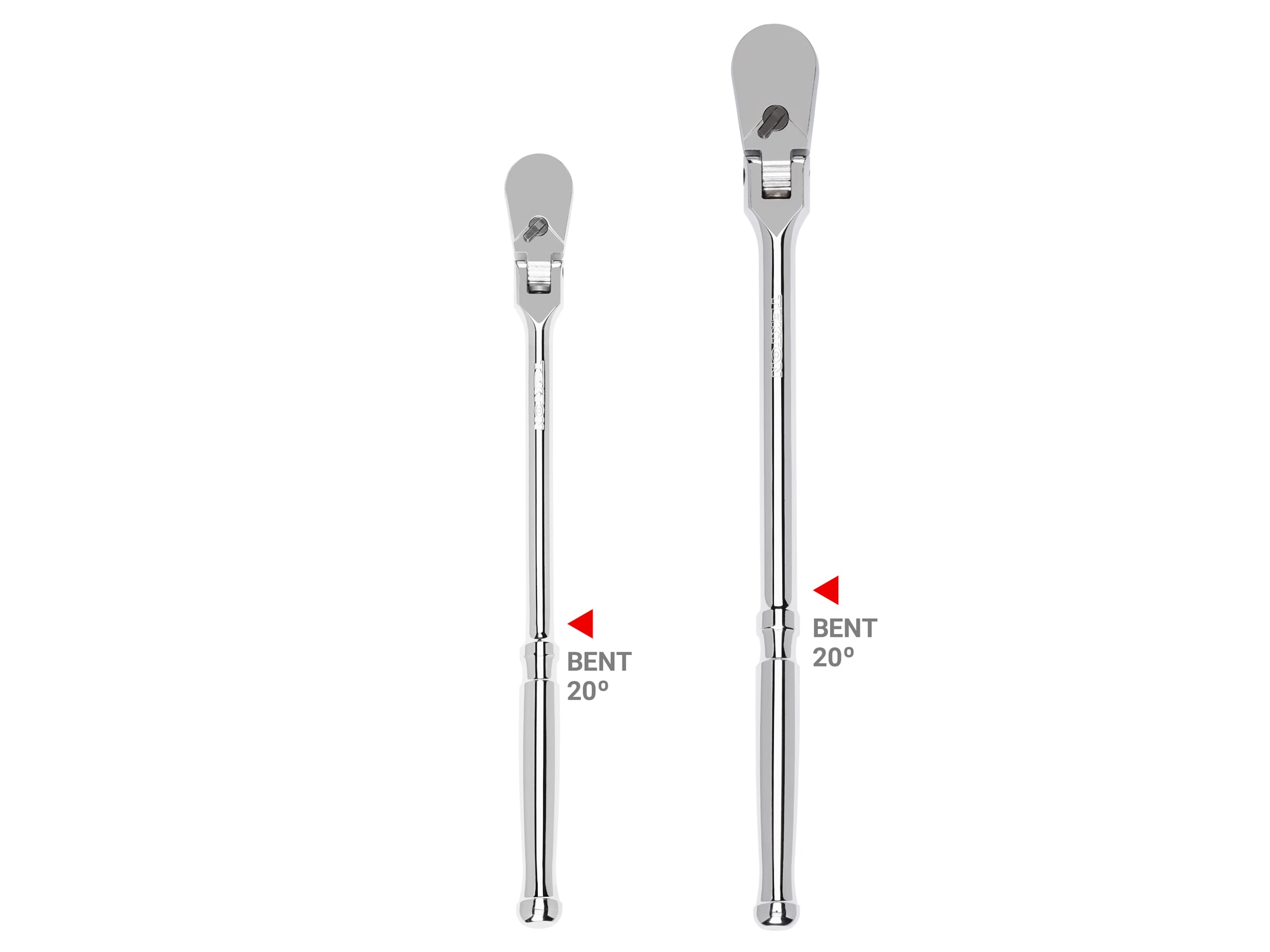 TEKTON SRH99203 2 -Piece 90 -Tooth 3/8-in 1/2-in Drive Comfort grip Handle Flexible Head Ratchet Set