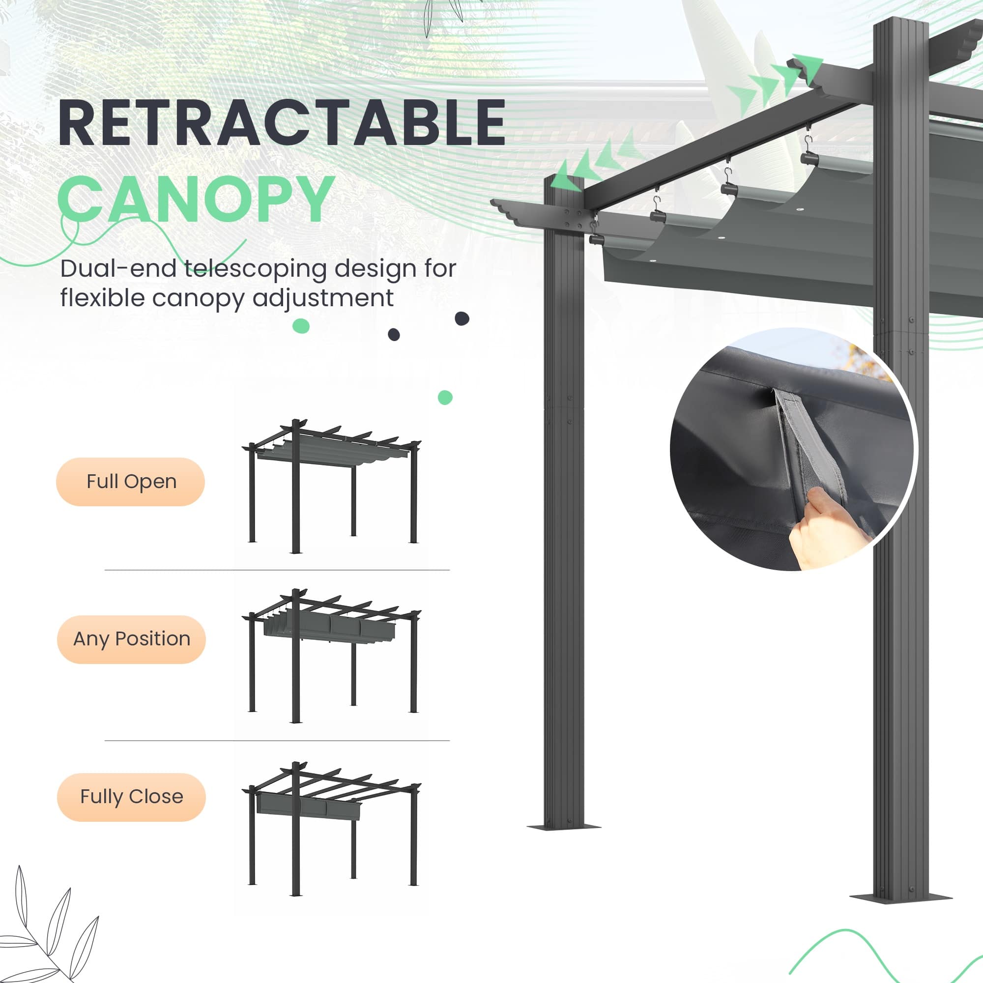 U-HOMY KY-257GY-OT Pergolas-2 - View #4
