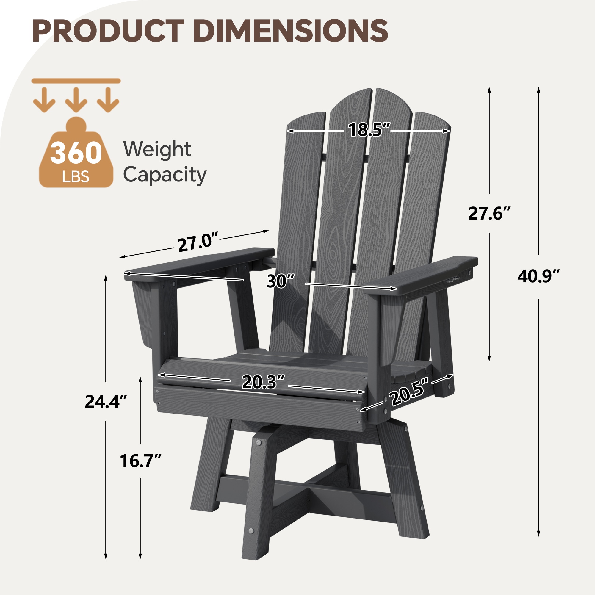 JEAREY HQY-PS-GY Patio-Chairs - View #3