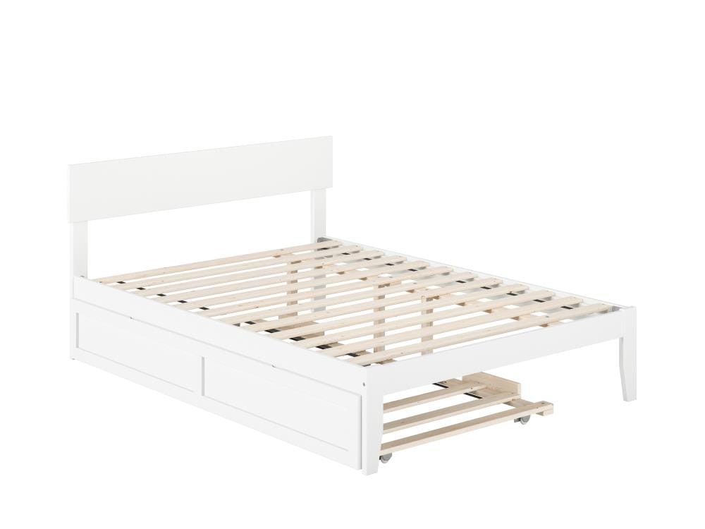 AFI Furnishings Boston White Full Wood Trundle Bed in the Beds ...