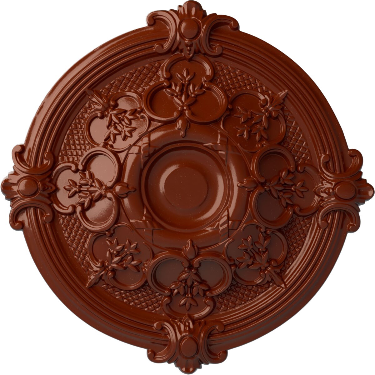 Ekena Millwork CM17HAFIF Hamilton 17.375-in W x 17.375-in L Painted Firebrick Polyurethane Whole Ceiling Medallion