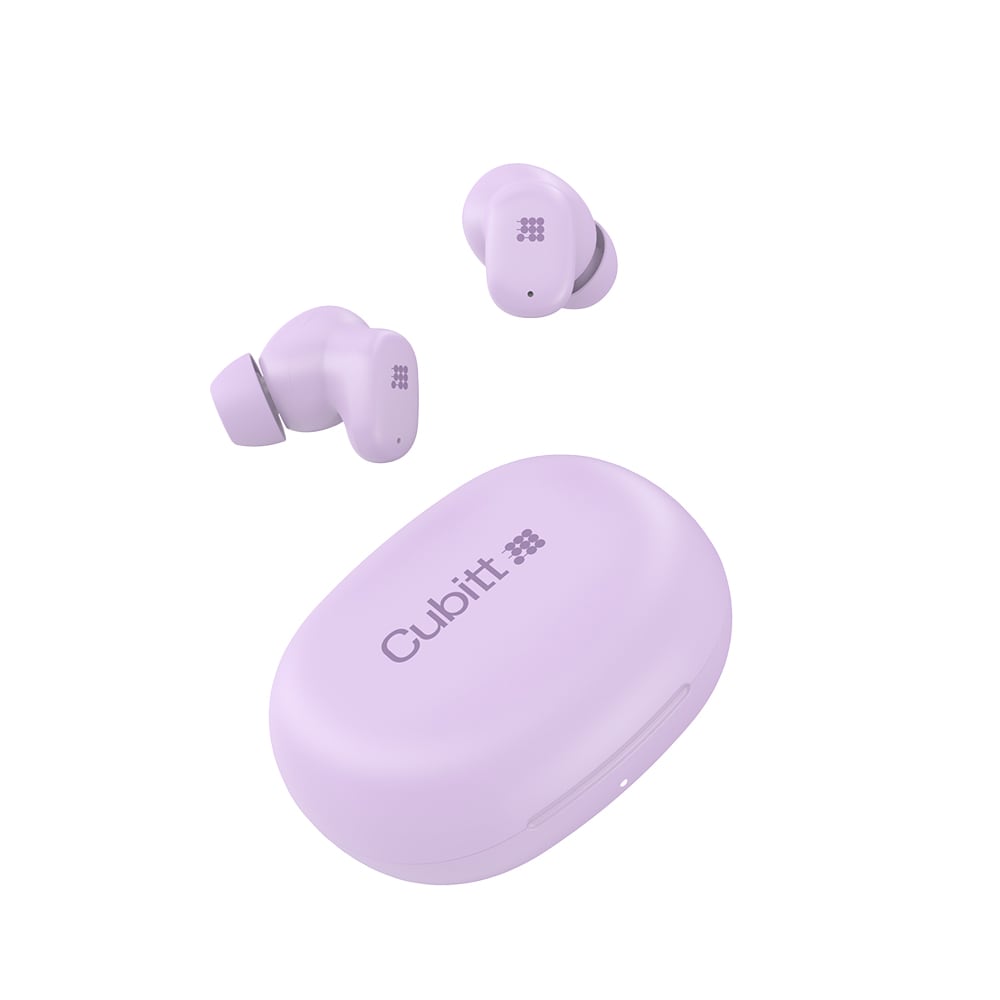 Cubitt Power Earbuds Bluetooth 6.0 55ms Latency 5H Playback 500mAh Case ANC USB-C Charging Touch Controls Voice Assistant