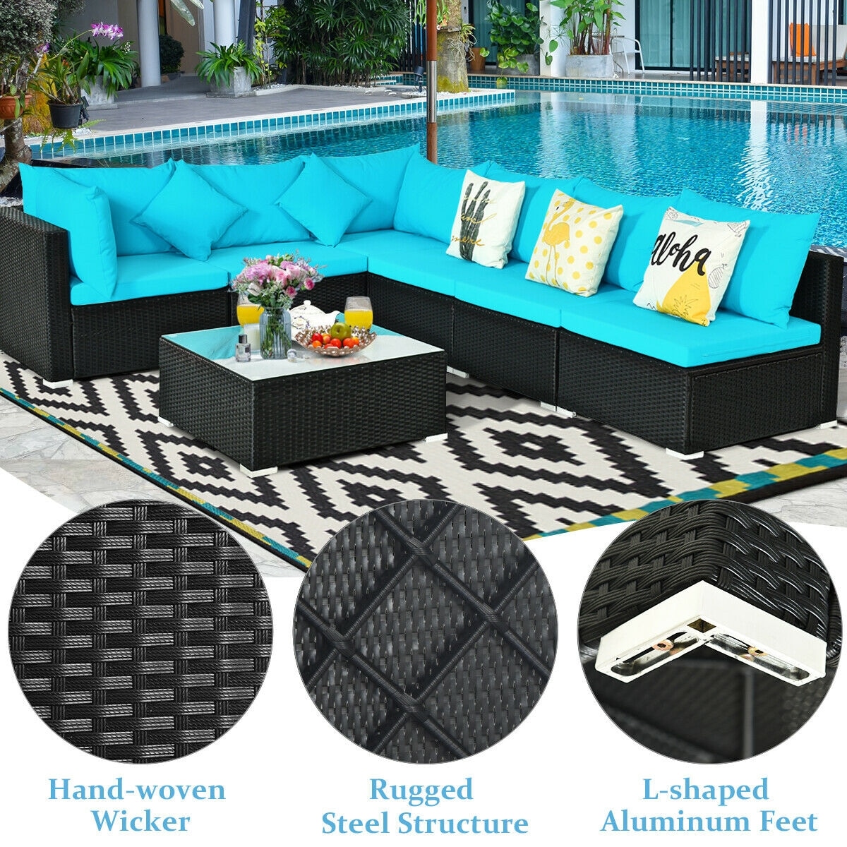 Forclover CBE-7PS0010BE Patio-Conversation-Sets - View #5