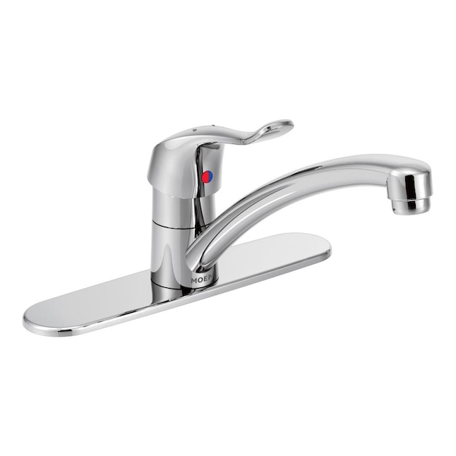 Moen M-Dura Chrome 2-Handle Deck-Mount Bridge Handle Commercial Kitchen Faucet Moen M-Dura Chrome 2-Handle Deck-Mount Bridge Handle Commercial Kitchen Faucet