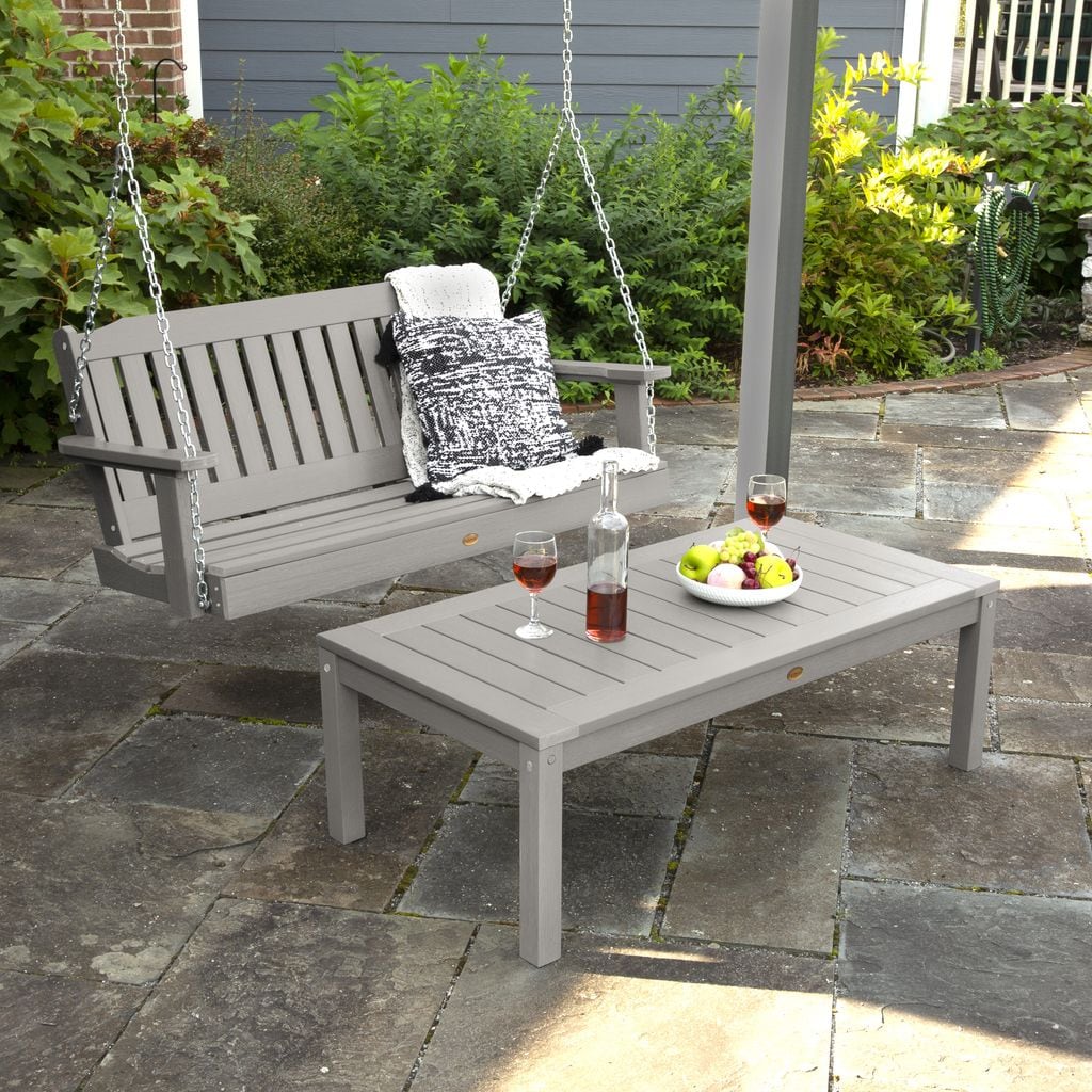 highwood AD-KITPORL201-HGR The Lehigh 2 -person Harbor Gray Recycled plastic Outdoor Swing