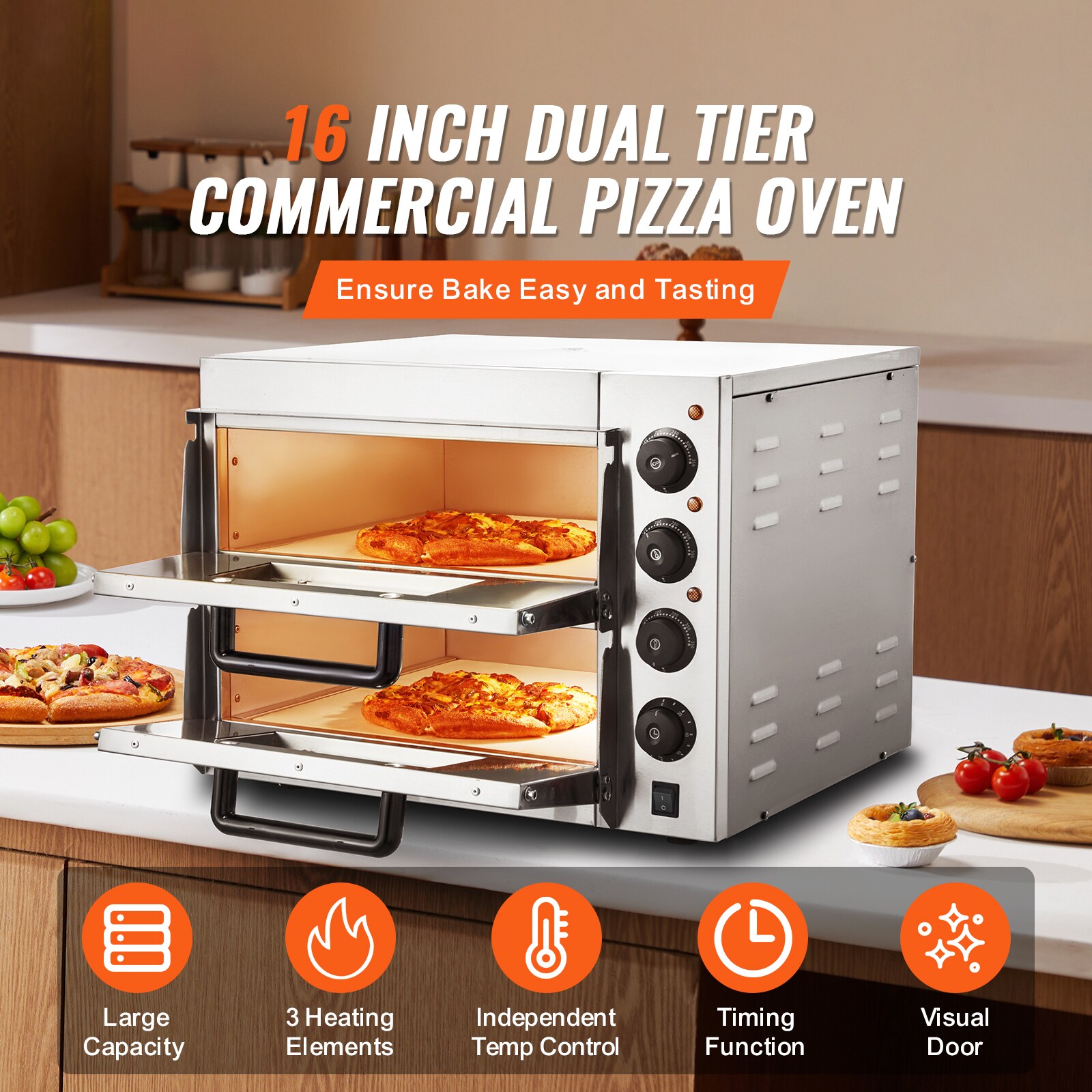VEVOR LXBSKX142110VHGGUV1 Outdoor-Pizza-Ovens - View #3