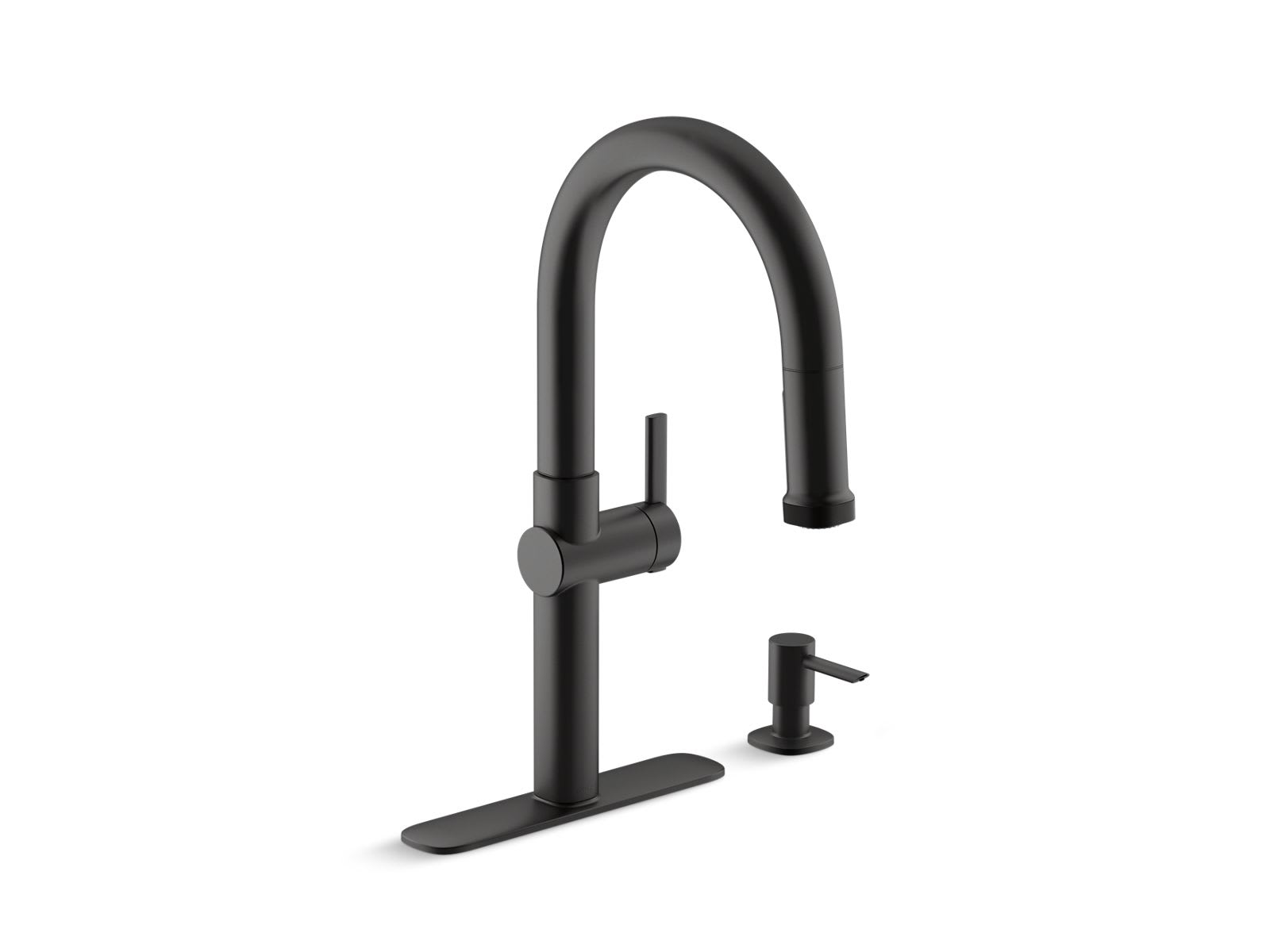 KOHLER R22153-SD-BL Rune Pull-down kitchen sink faucet with two-function sprayhead