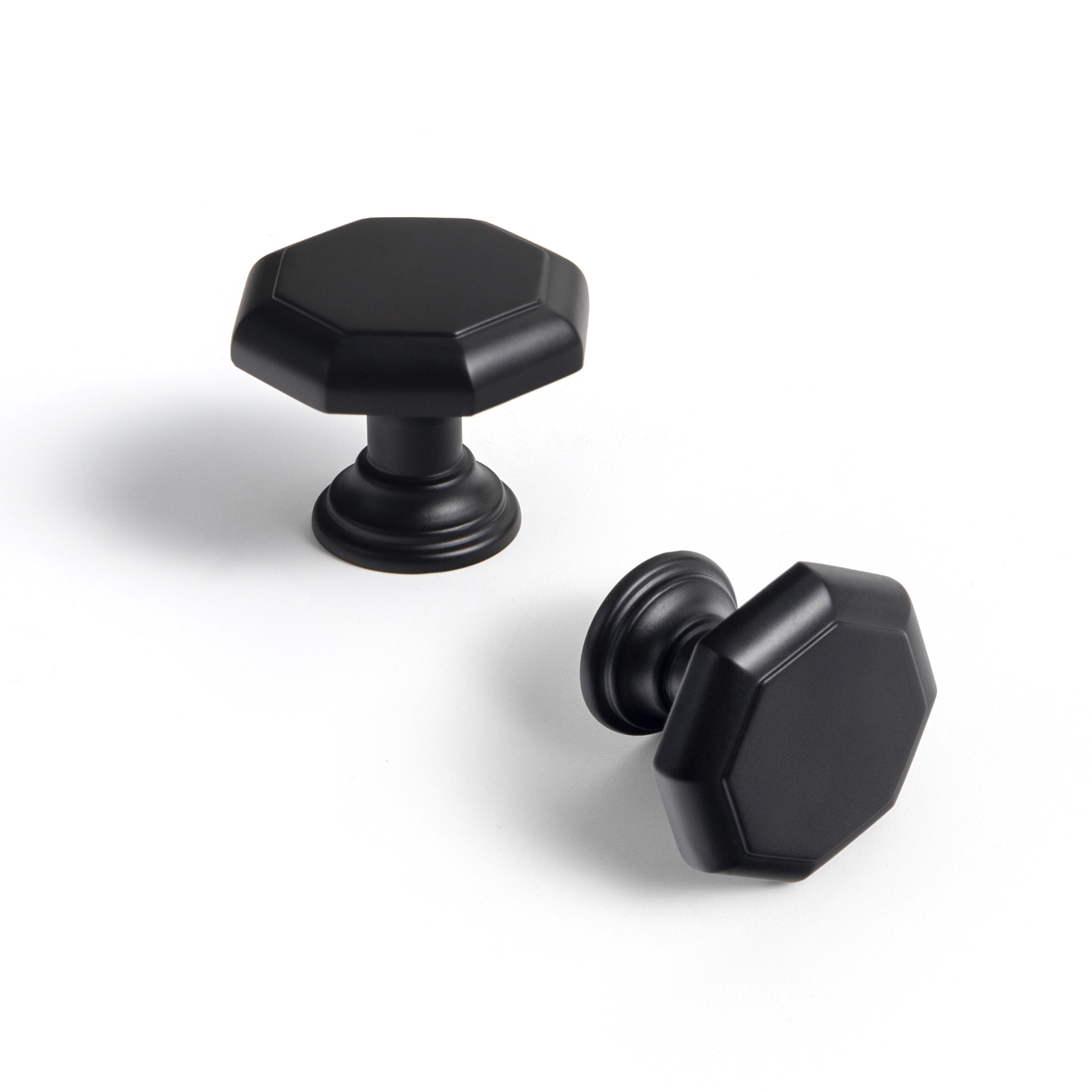 Miaokesen 2201B-DK 1-3/8-in Matte Black Mushroom Modern Cabinet Knob 6 -Pack