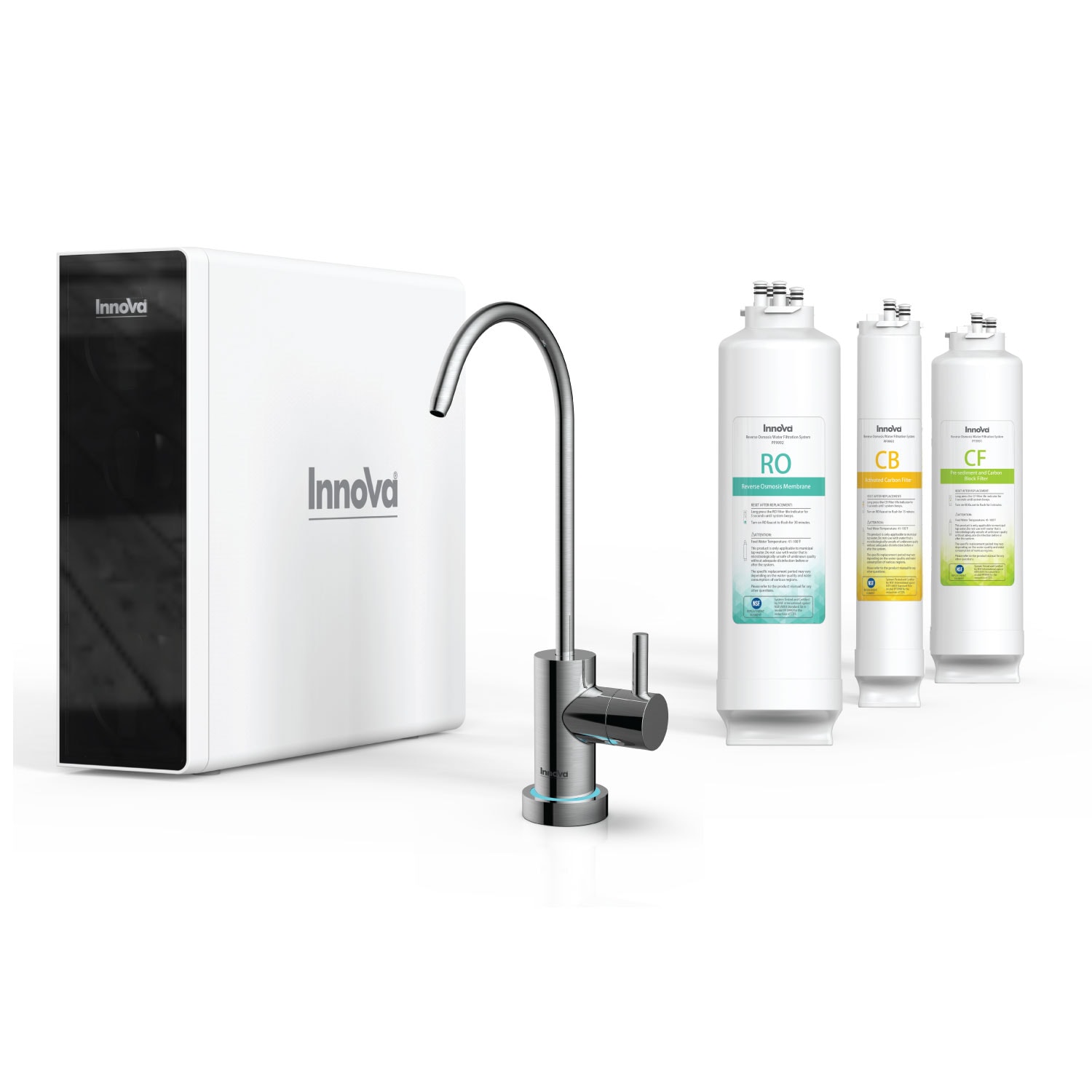 Waterdrop WD-G3P800-W RO system 9-stage Multi-method Reverse Osmosis  Filtration System in the Reverse Osmosis Filtration Systems department at