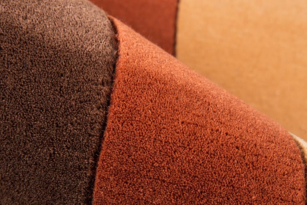 New Wave Red and Brown Hand-Tufted Wool Runner Rug