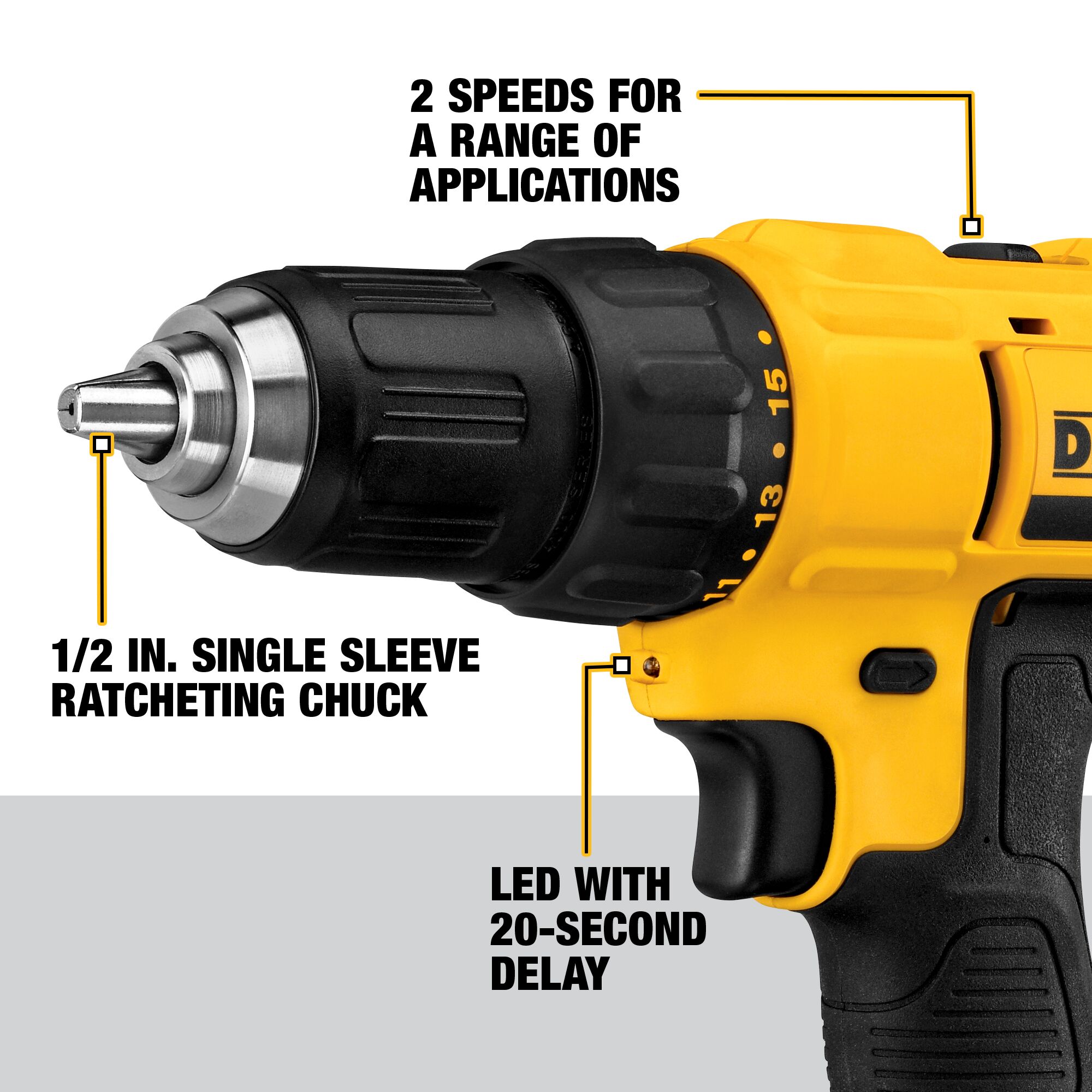 DEWALT 18-volt 1/2-in Cordless Drill (2-Batteries Included