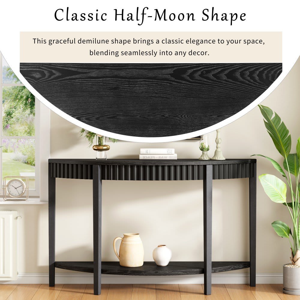 Coolbibila OAKLEE-CONSOLE-BLACK Console-Sofa-Tables - View #4