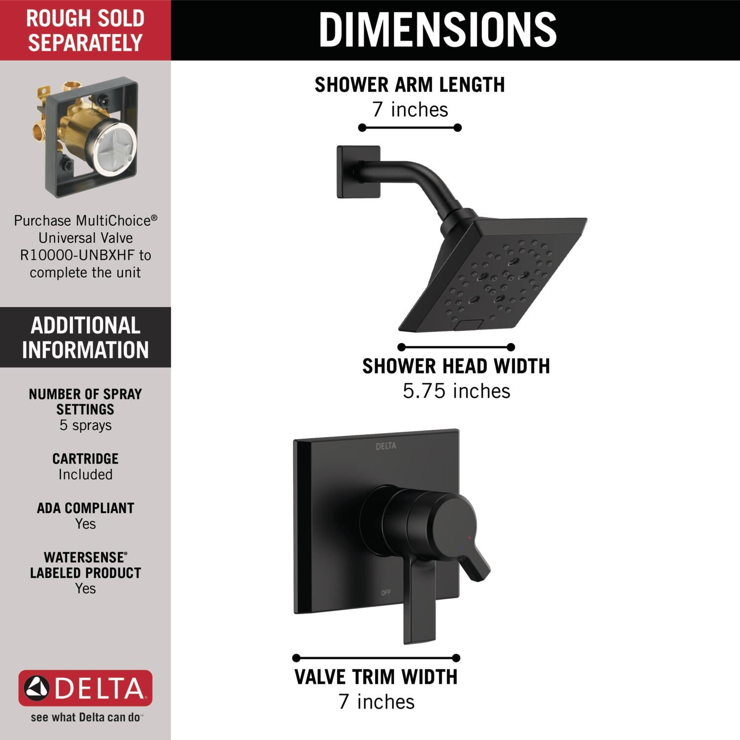 Delta T17299-BL Tub-Shower-Faucets - View #3