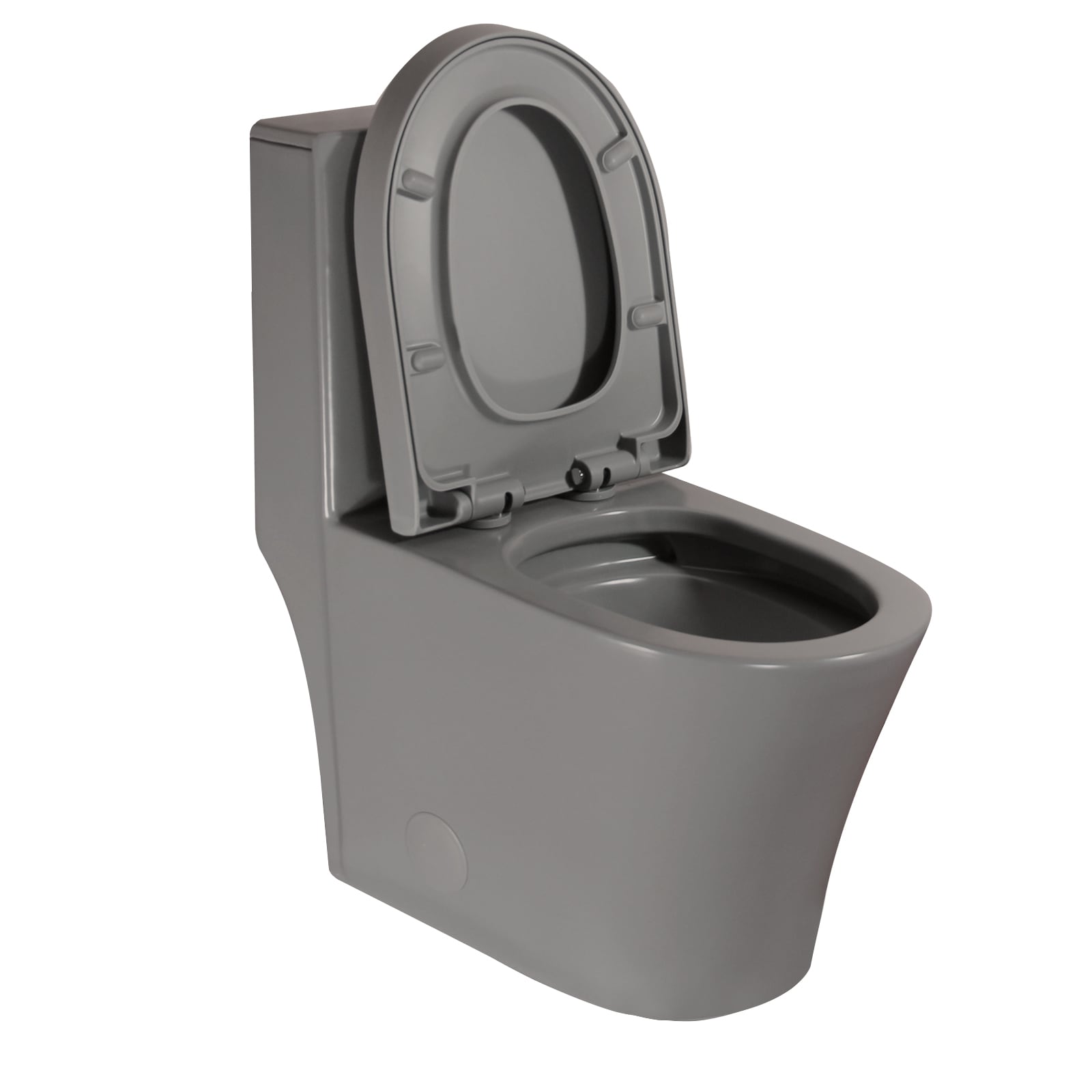 Tatayosi P-DJ-P192008 Matte Grey Elongated One Piece Toilet Dual Flush Strong Full Flush/ GPF Half Flush