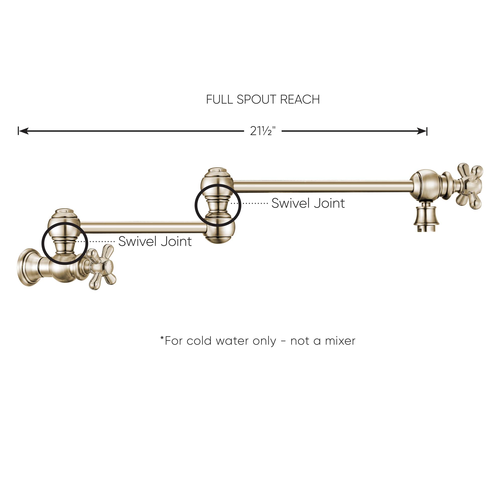 Whitehaus Collection WHKPFCR3-9550-NT-PN Kitchen-Faucets - View #3