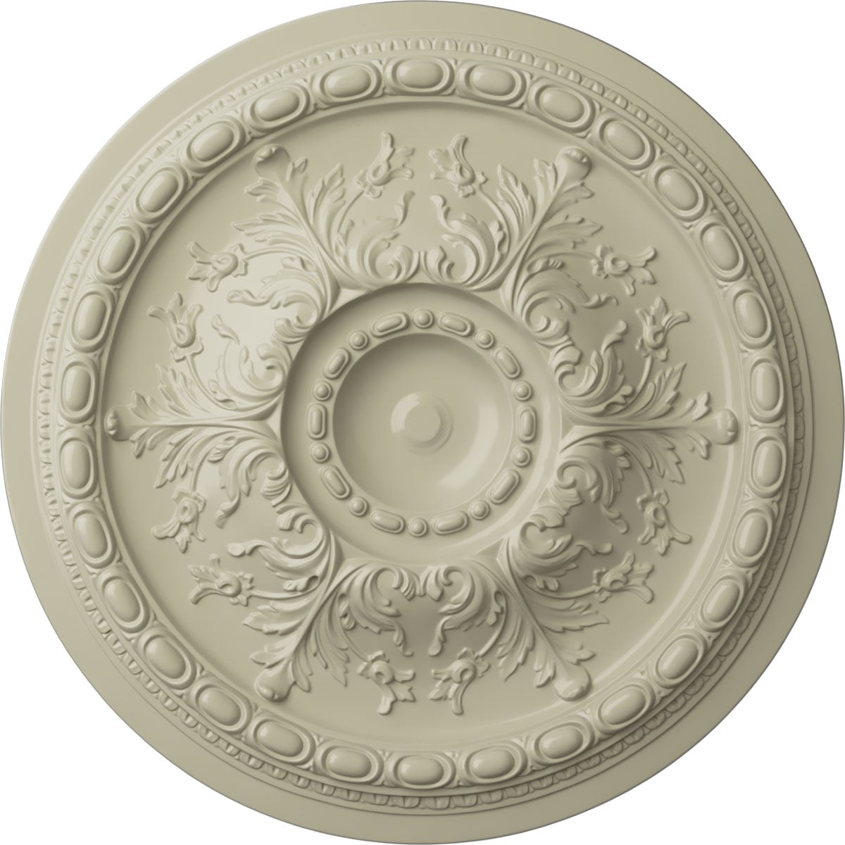 Ekena Millwork CM28STCYF Stockport 28-in W x 28-in L Painted Clear Yellow Polyurethane Whole Ceiling Medallion