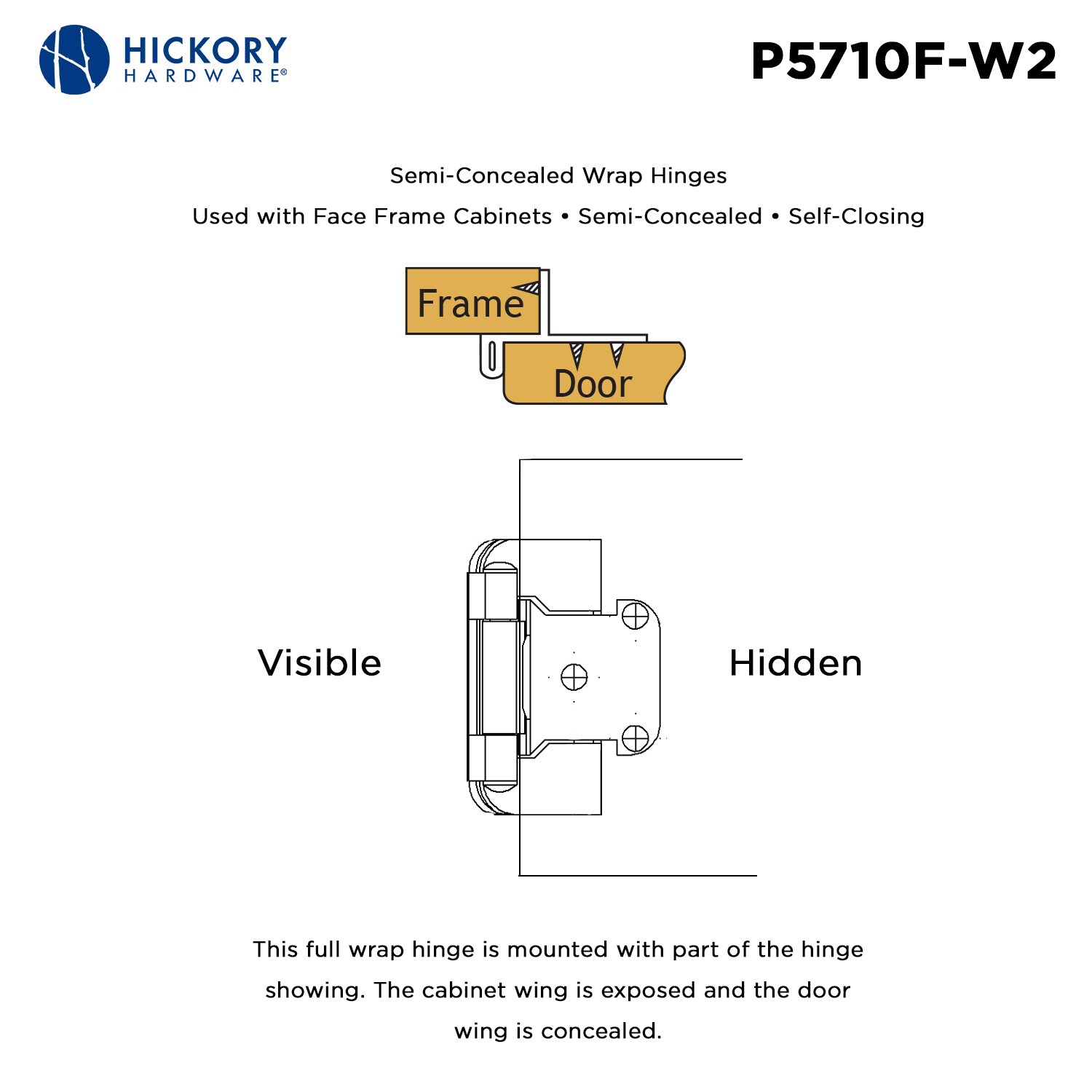 Hickory Hardware P5710F-W2-25B Cabinet-Hinges - View #6