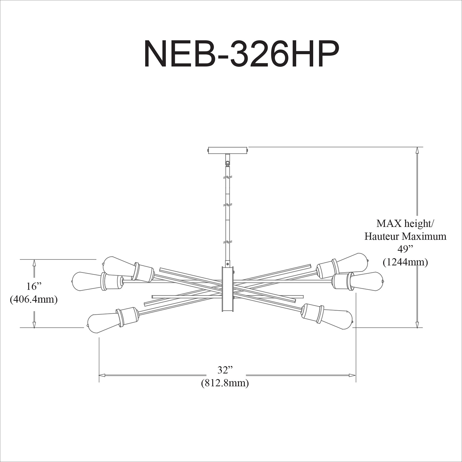 Dainolite NEB-326HP-ES Pendant-Lights - View #3