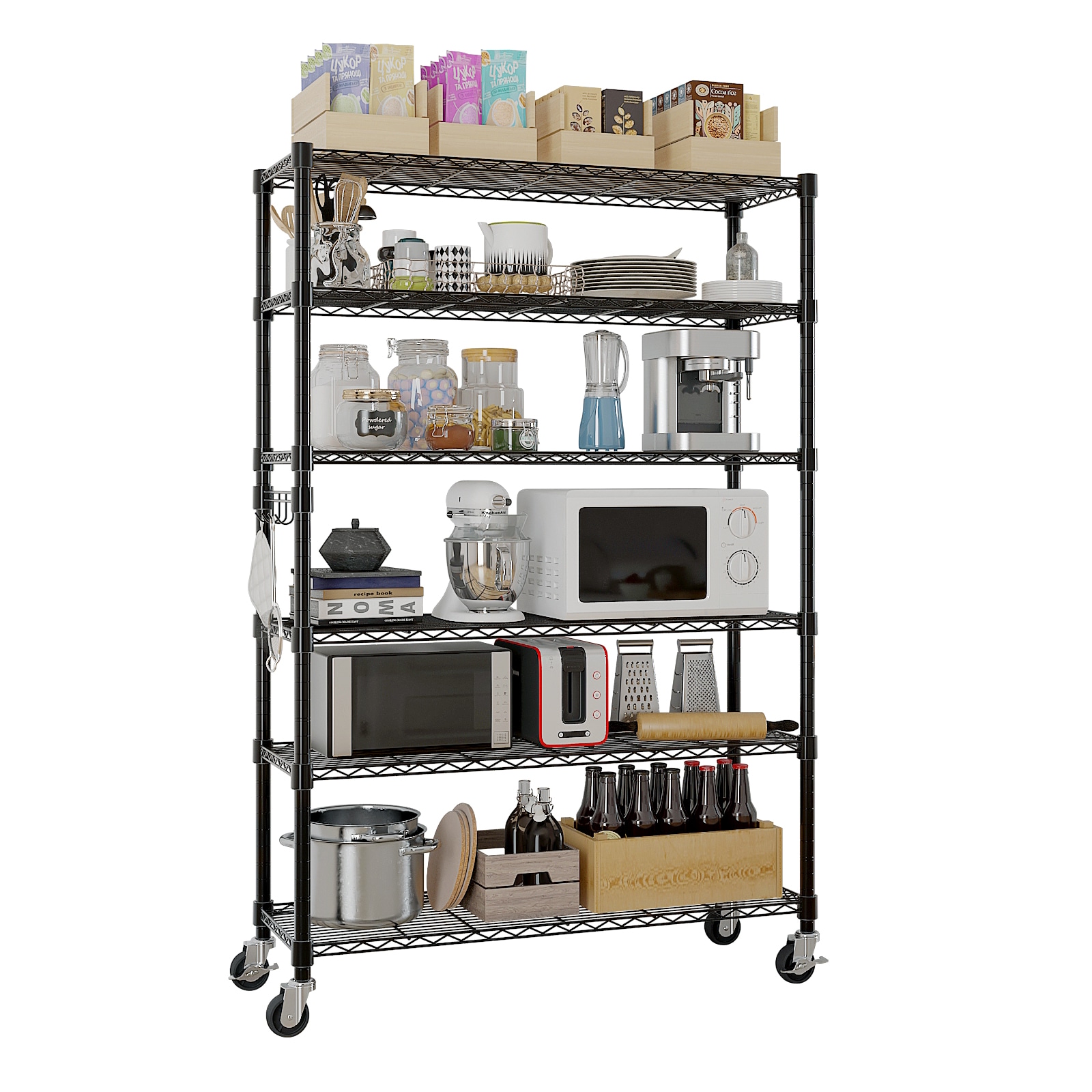 6 Shelf Wheeled Freestanding Shelving Units at Lowes.com