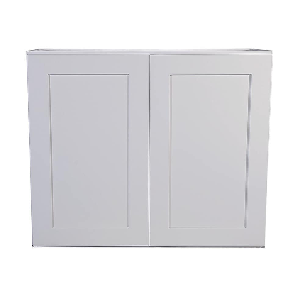 Design House 613414 Brookings 36-in W x 24-in H x 12-in D White Maple Wall Fully assembled Plywood Cabinet (Recessed Panel Shaker)