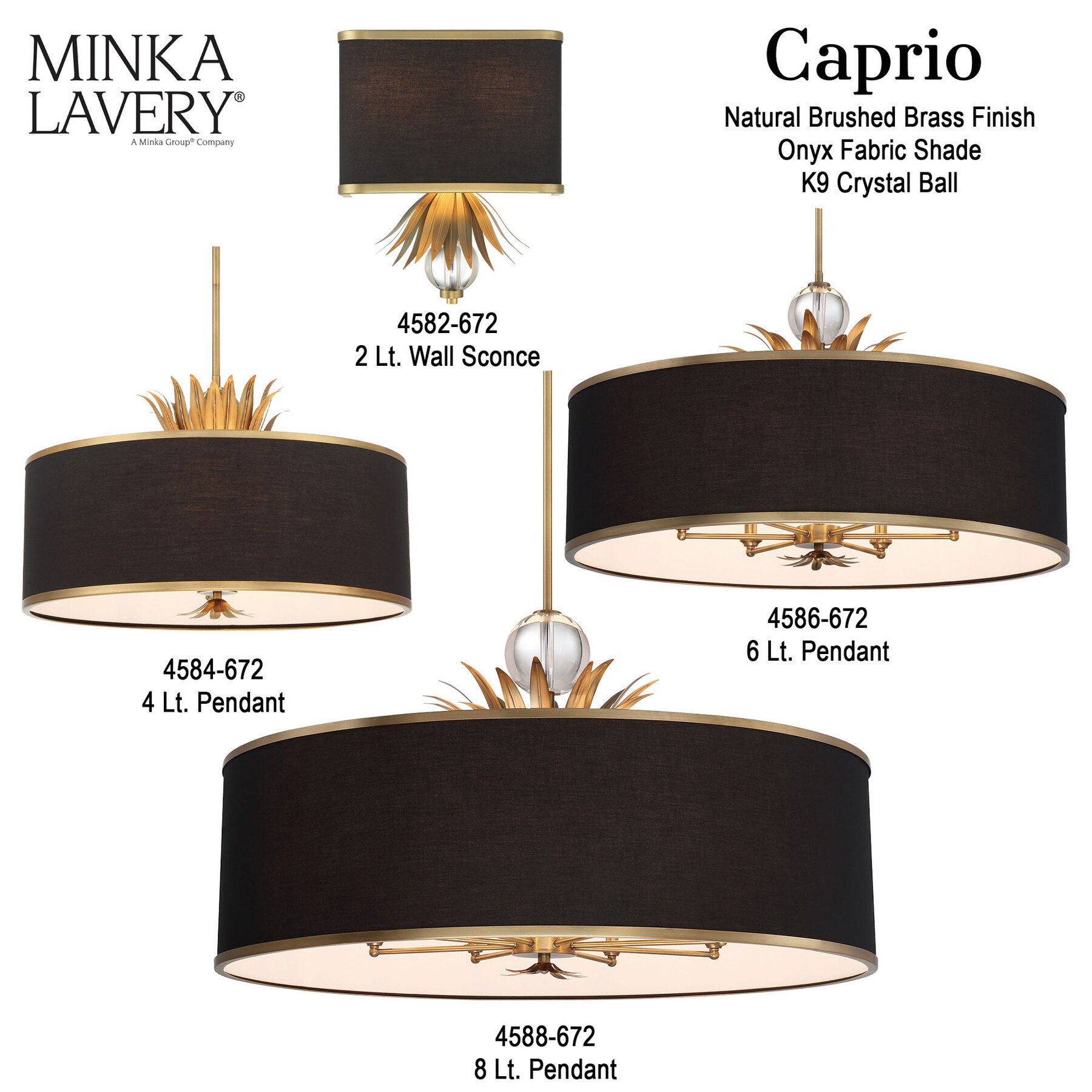 Minka Lavery Caprio 4-Light Natural Brushed Brass Modern