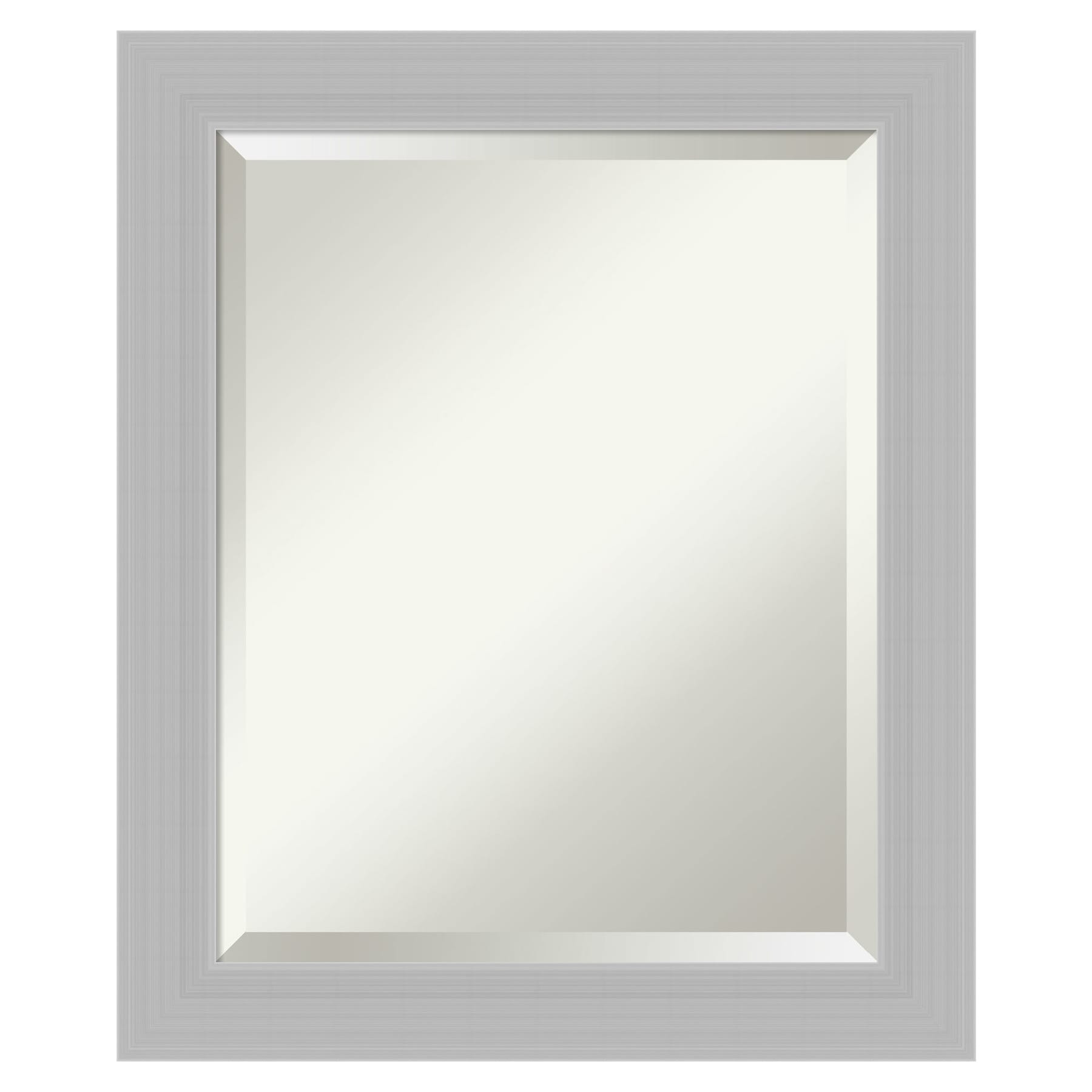 Amanti Art DSW1418203 20.0-Inches x 24.0-Inches Framed Rectangle Bathroom Vanity Mirror ( Metallic Silver )