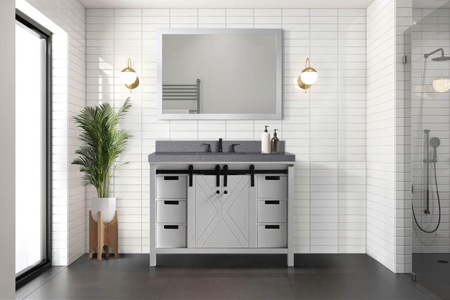 Lexora LM342248SAASM44 Bath-Vanity-Combo - View #2