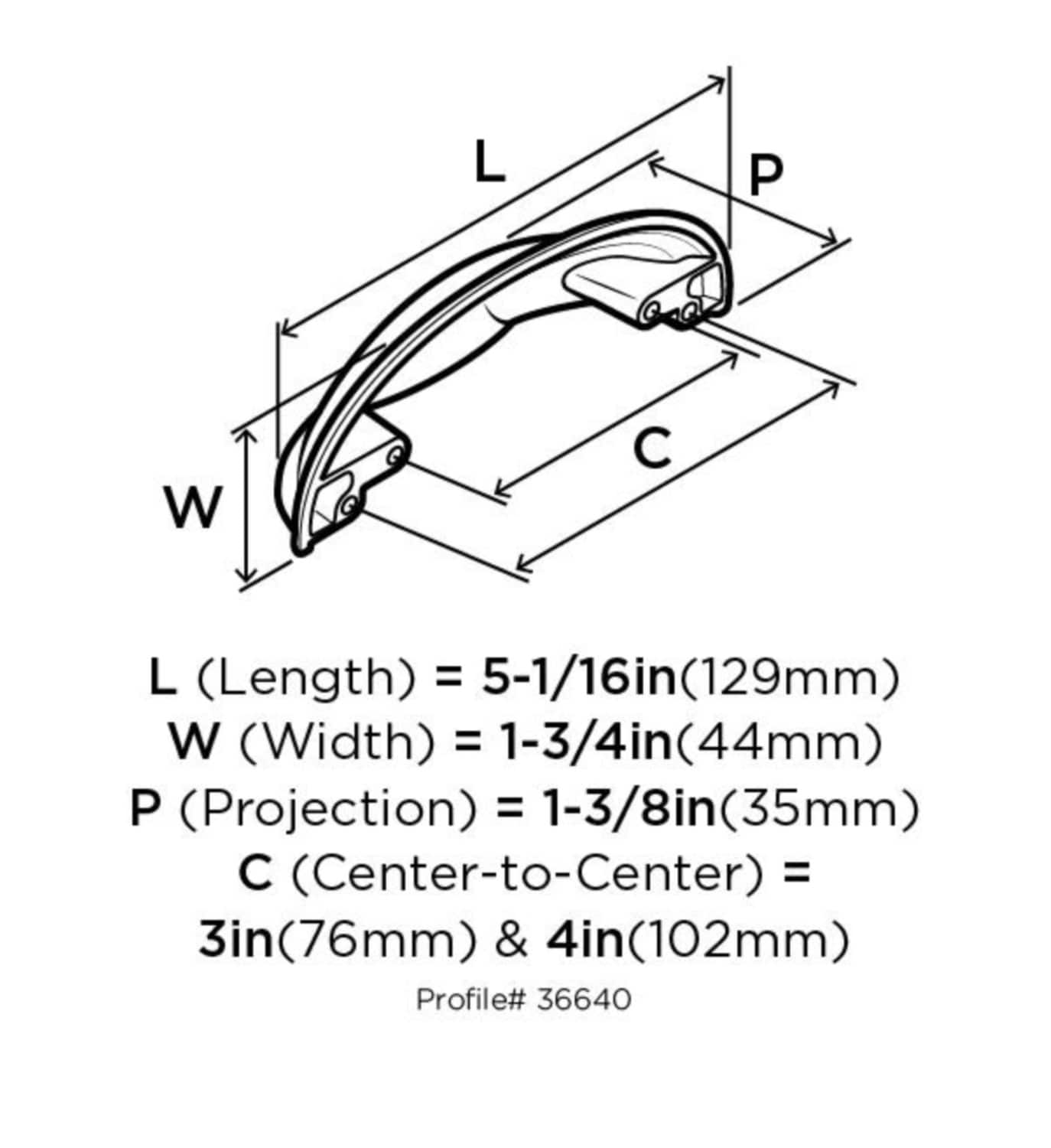Amerock BP36640WN Cabinet-Pulls - View #7