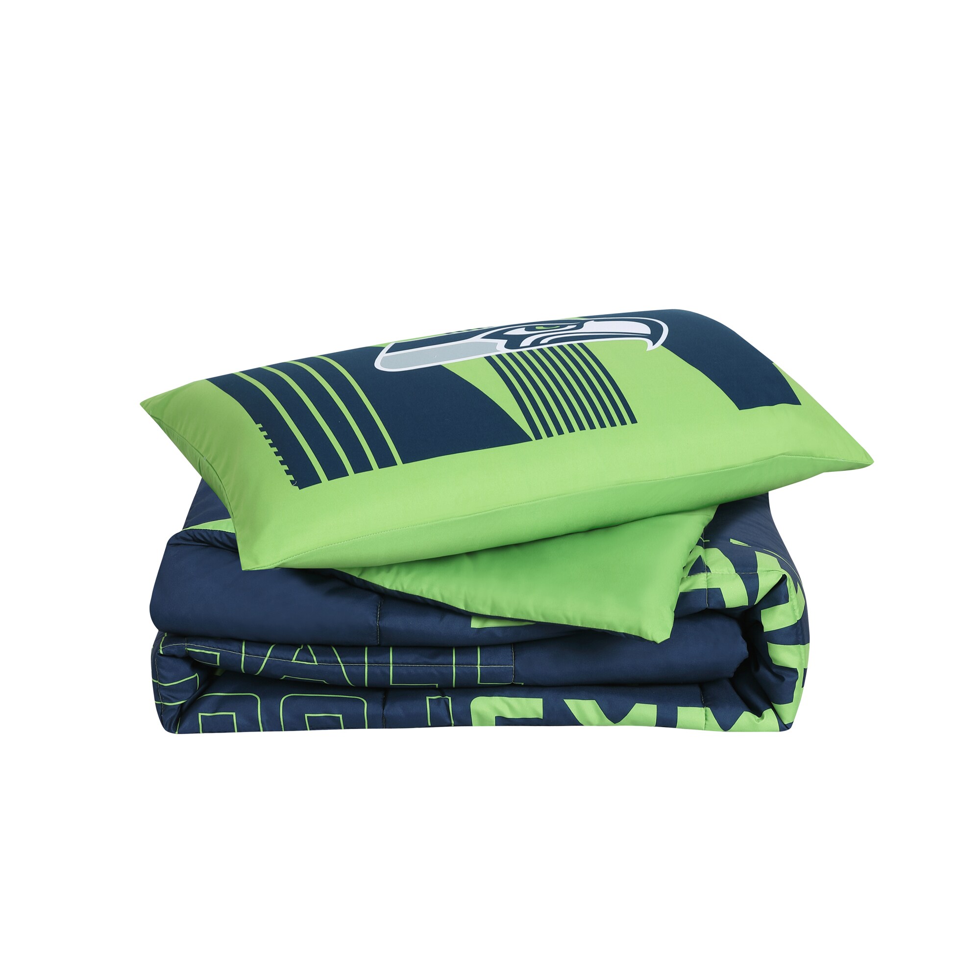 Cathay Sports Seattle Seahawks 4-Piece College Navy/Action Green Twin/Twin  Xl Bundle Set in the Bedding Sets department at