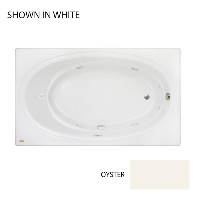 NOVA 72 in. x 42 in. Acrylic Left-Hand Drain Rectangular Drop-In Whirlpool Bathtub with Heater in White NOVA 72 in. x 42 in. Acrylic Left-Hand Drain Rectangular Drop-In Whirlpool Bathtub with Heater in White