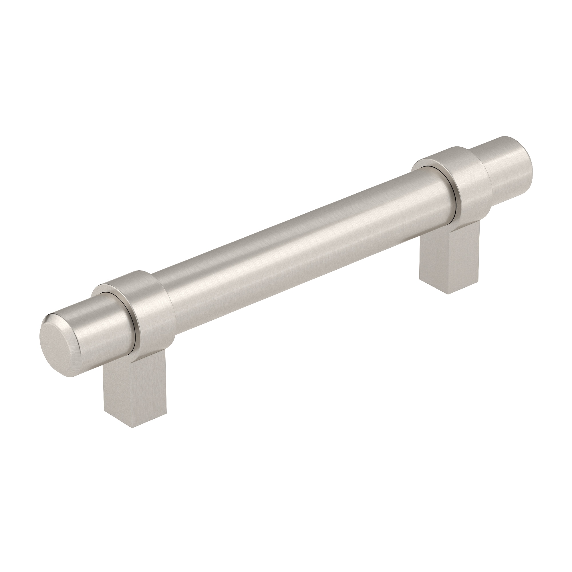 Richelieu BP501696195 Greenwich 3-3/4-in , 96mm Center to Center Brushed Nickel Cylindrical Handle
