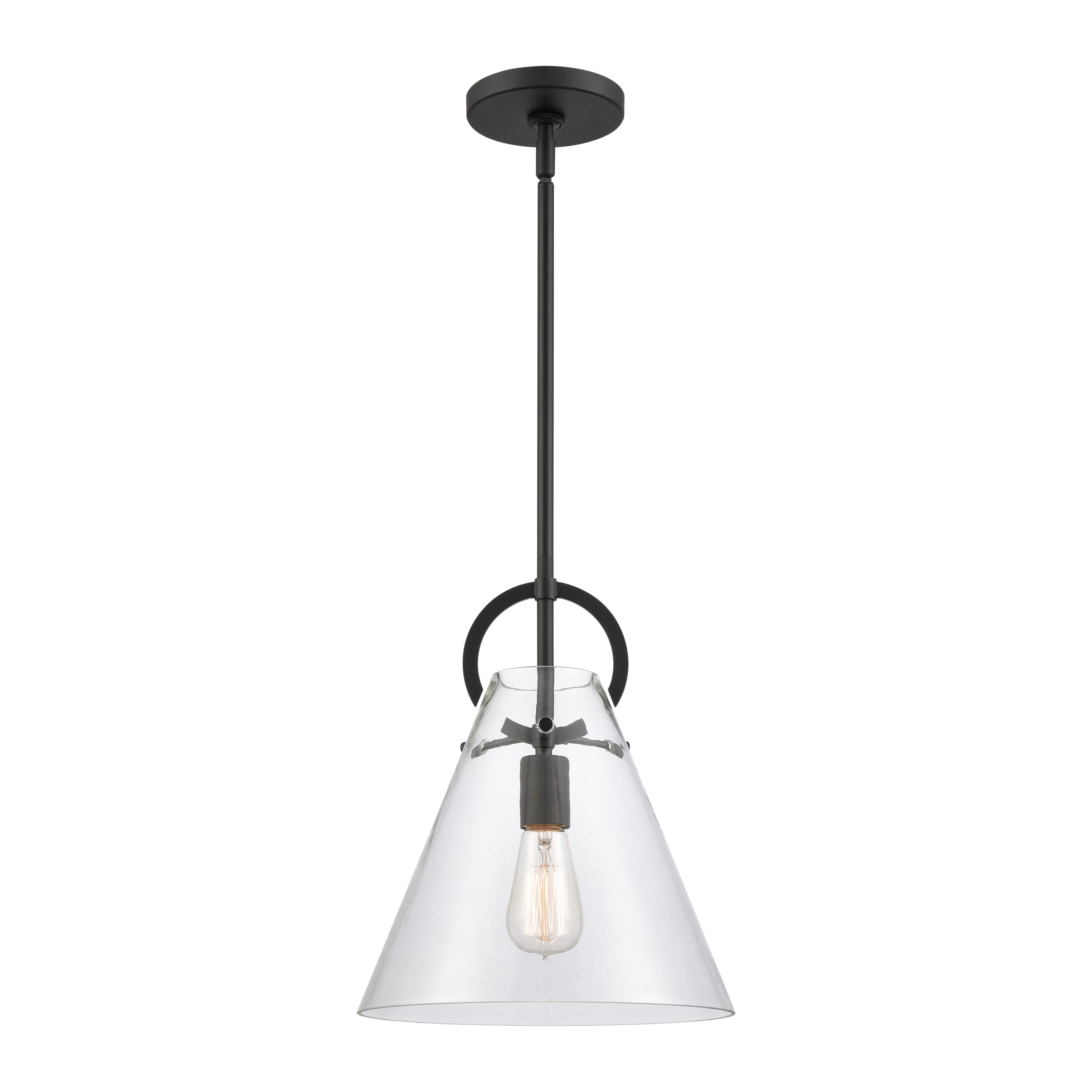 Westmore by ELK Lighting LWPN-210920113 Lynnwood Matte Black Modern/contemporary Cone Medium Hanging Pendant light